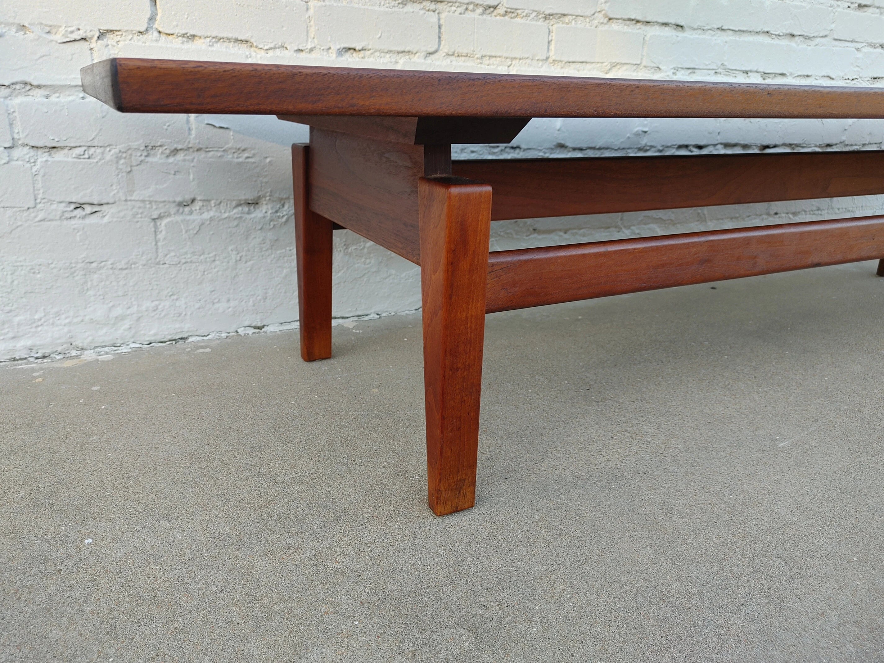 Mid Century Modern Jens Risom Walnut Coffee Table
