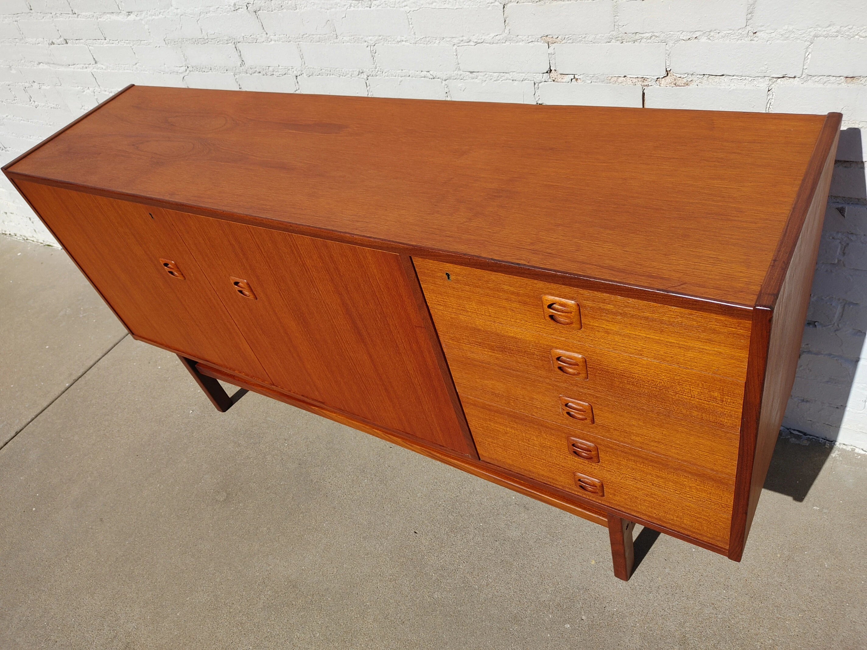 Mid Century Modern Danish Inspired Teak Cabinet