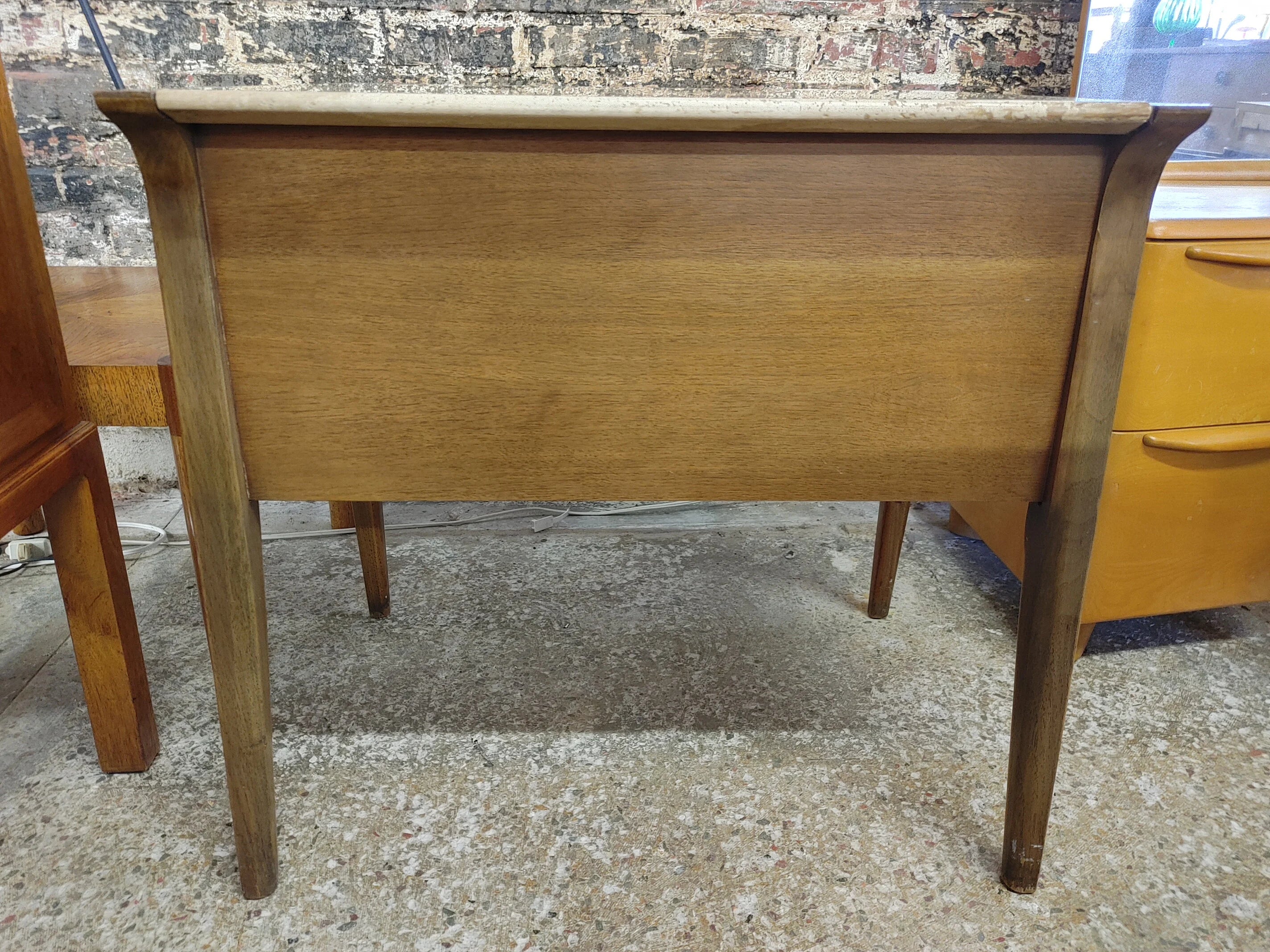 Mid Century Modern Drexel Profile Marble Top Cabinet