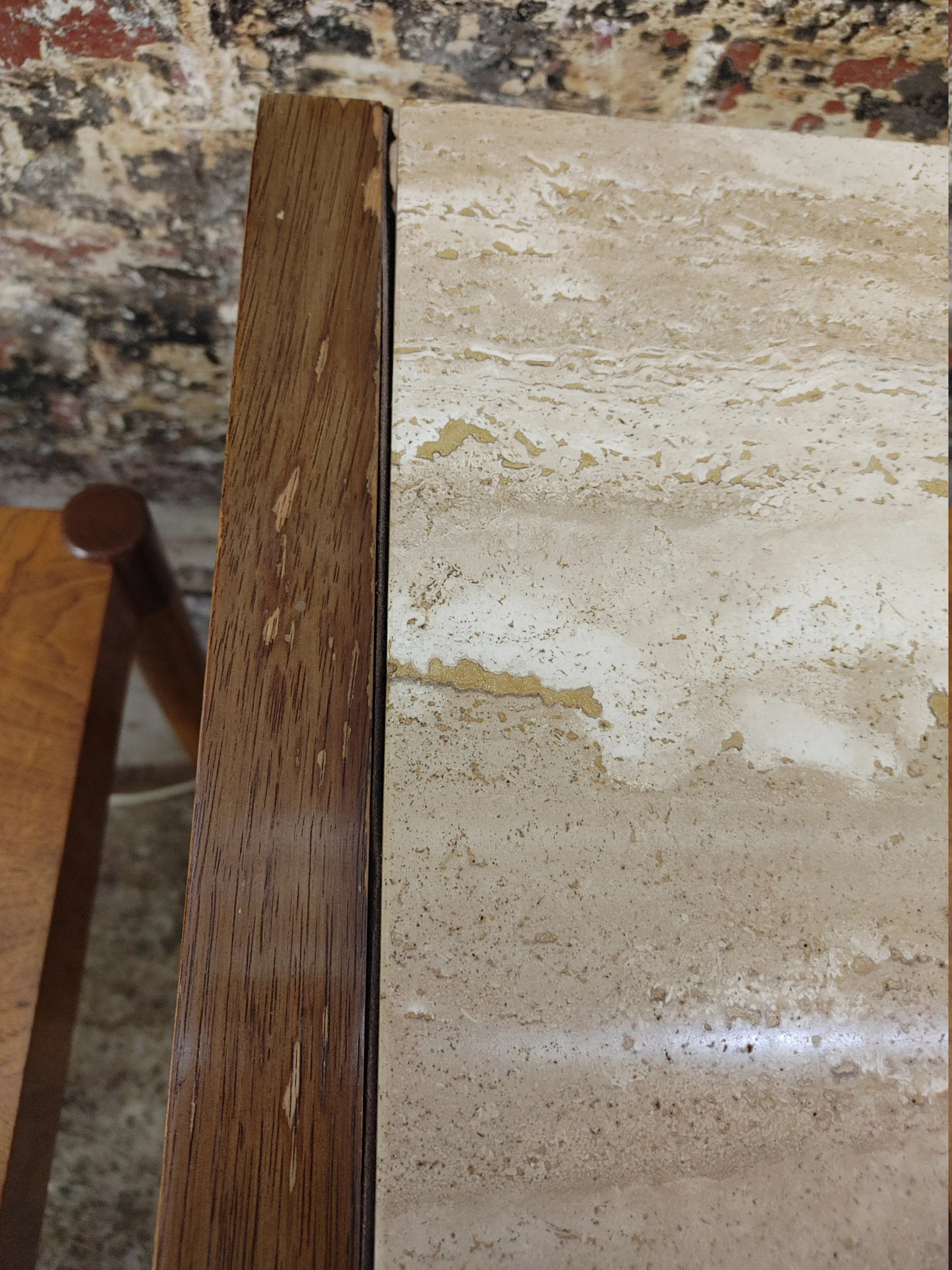 Mid Century Modern Drexel Profile Marble Top Cabinet