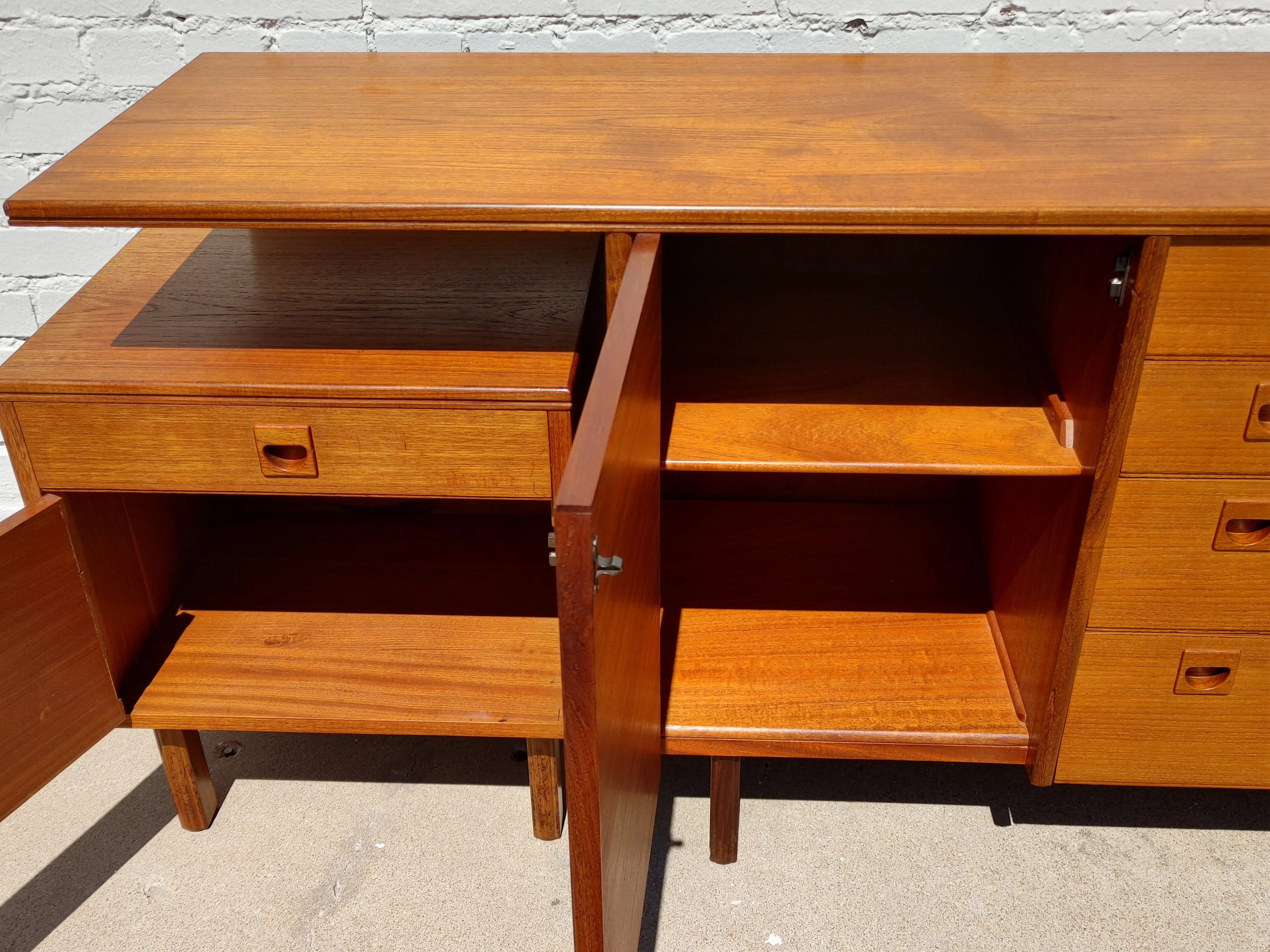 Mid Century Modern Danish Inspired Cabinet Set
