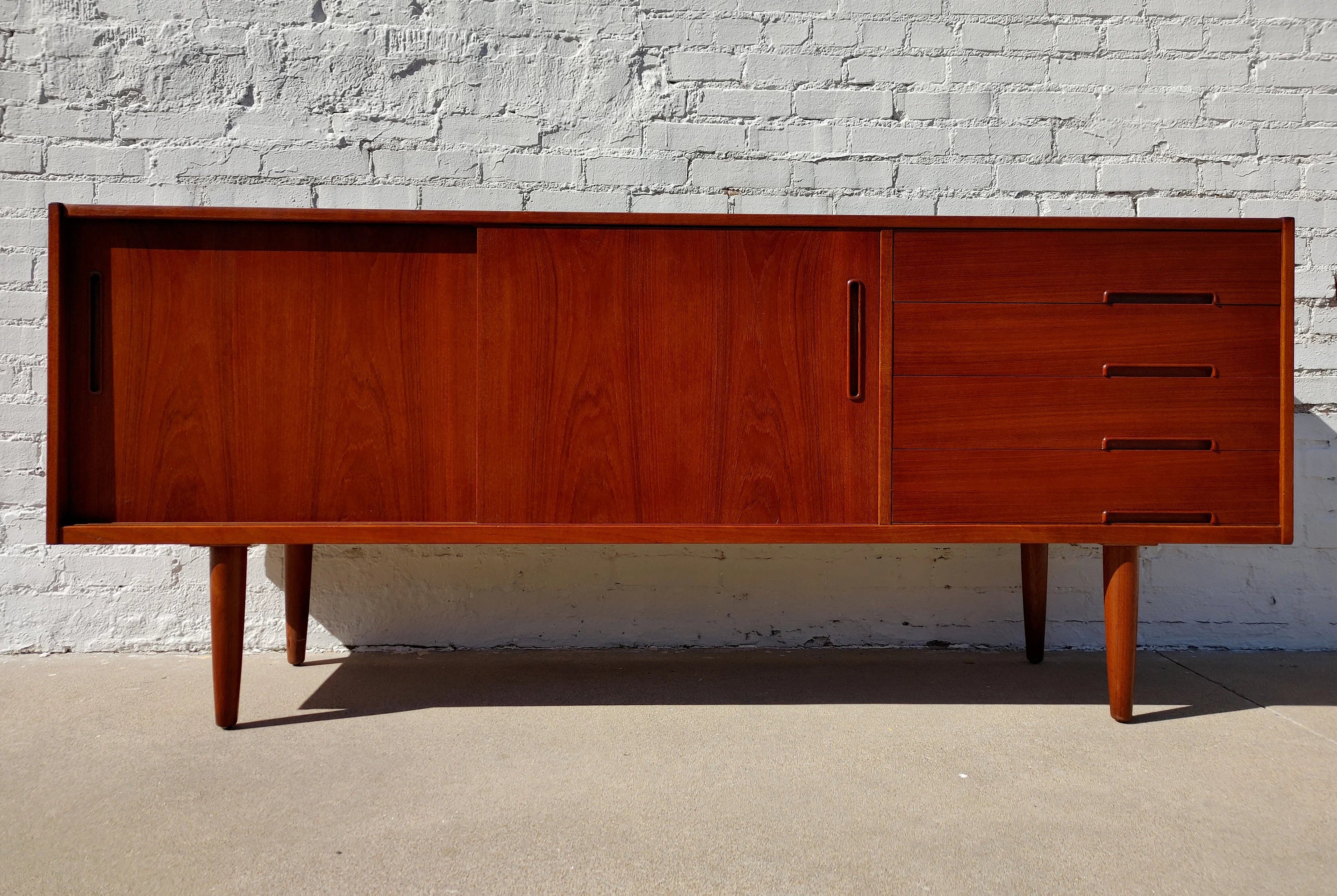 Mid Century Modern Swedish Teak Credenza Attributed to Troeds