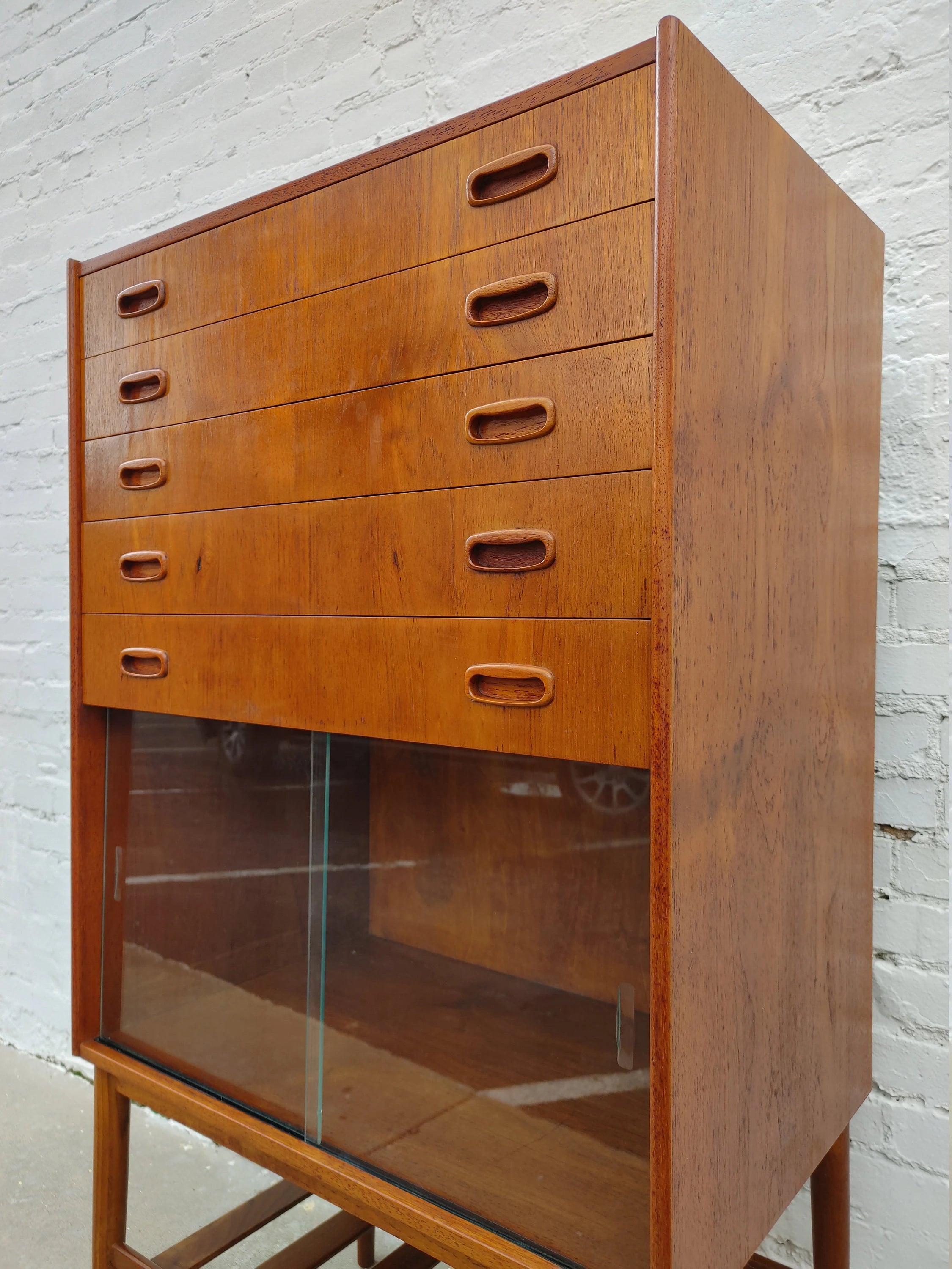 Mid Century Modern Danish Inspired Teak Cabinet