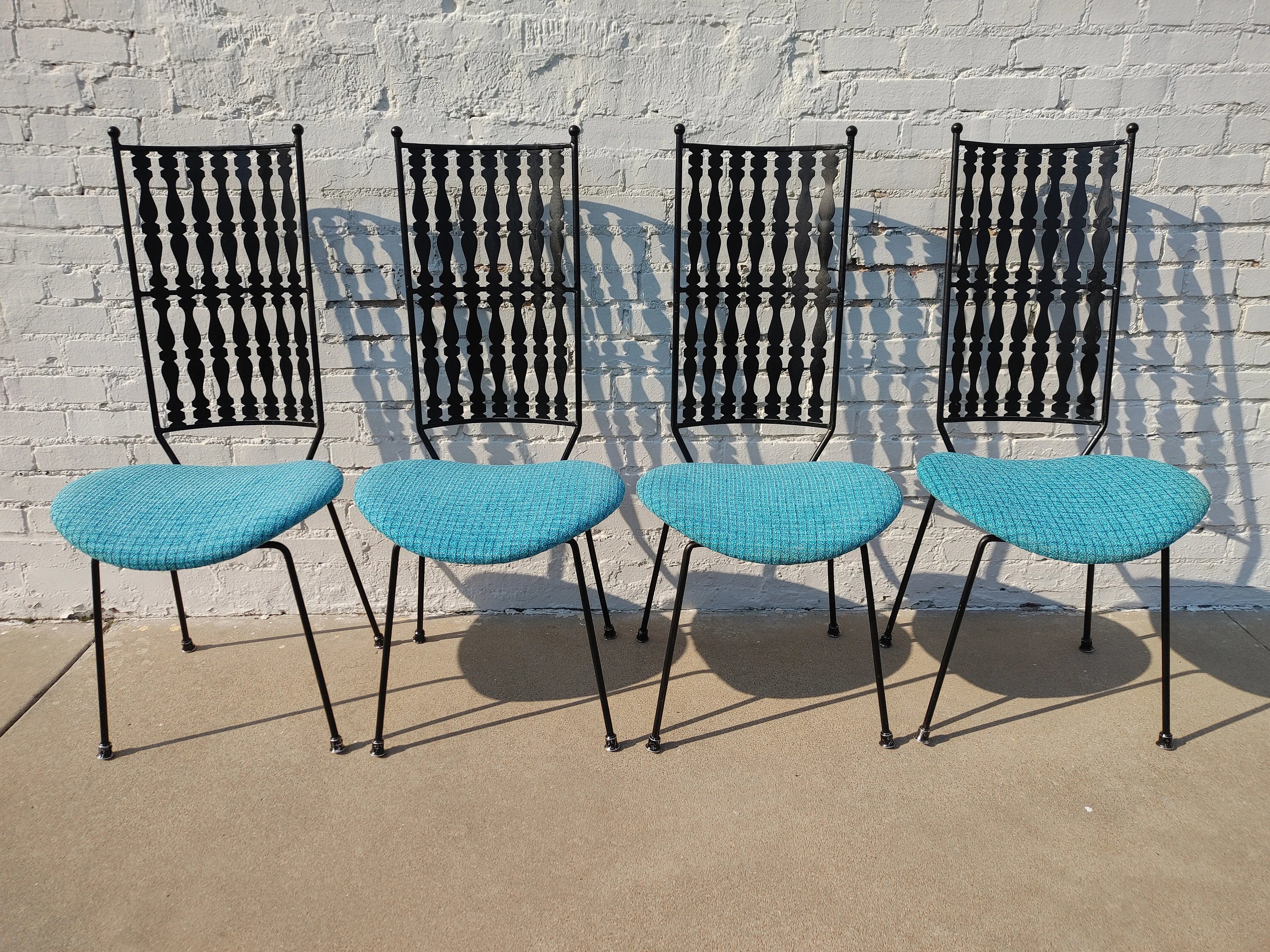 Mid Century Modern Umanoff Iron Chair Set