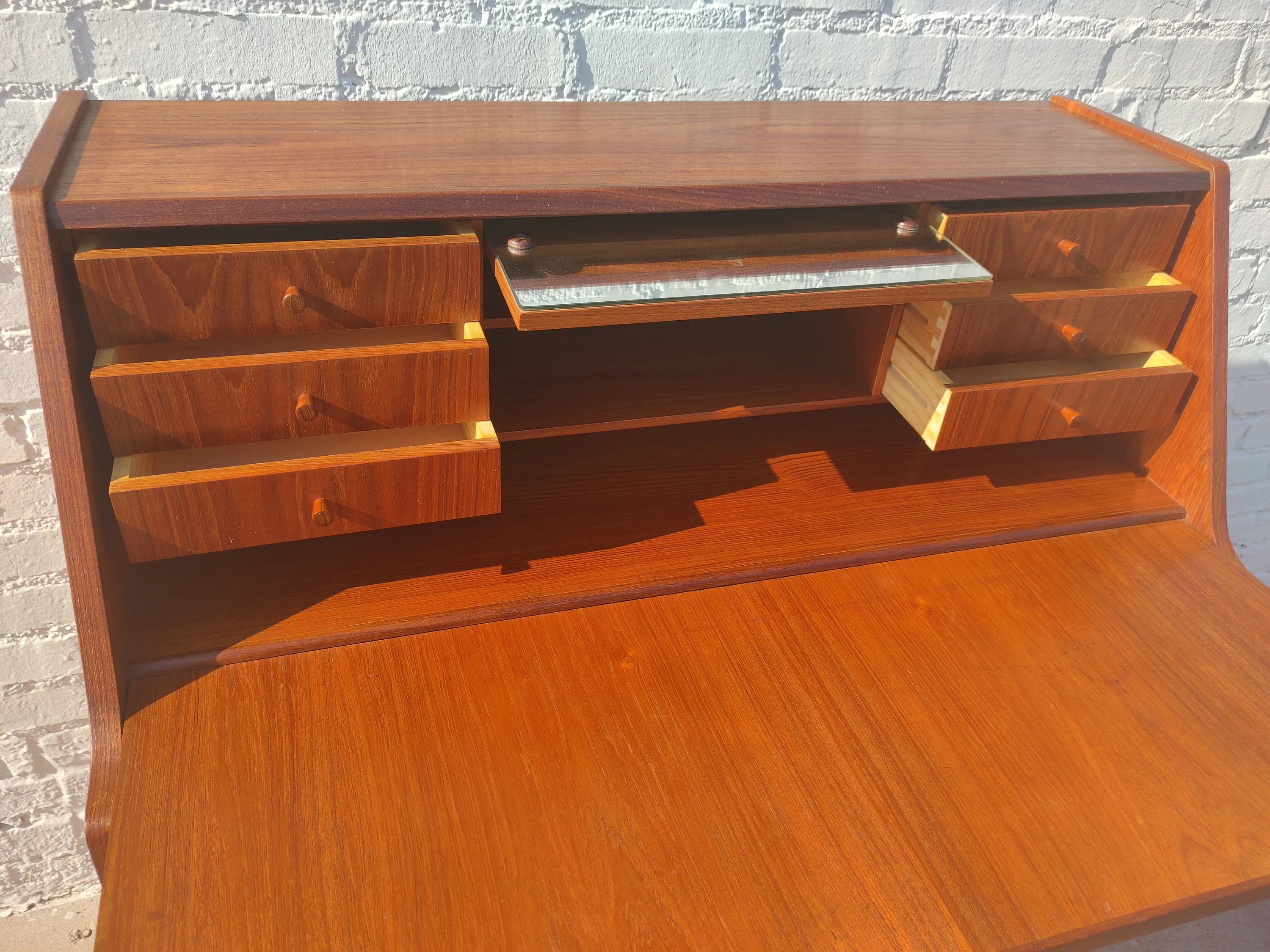 Mid Century Modern Scandinavian Teak Secretary