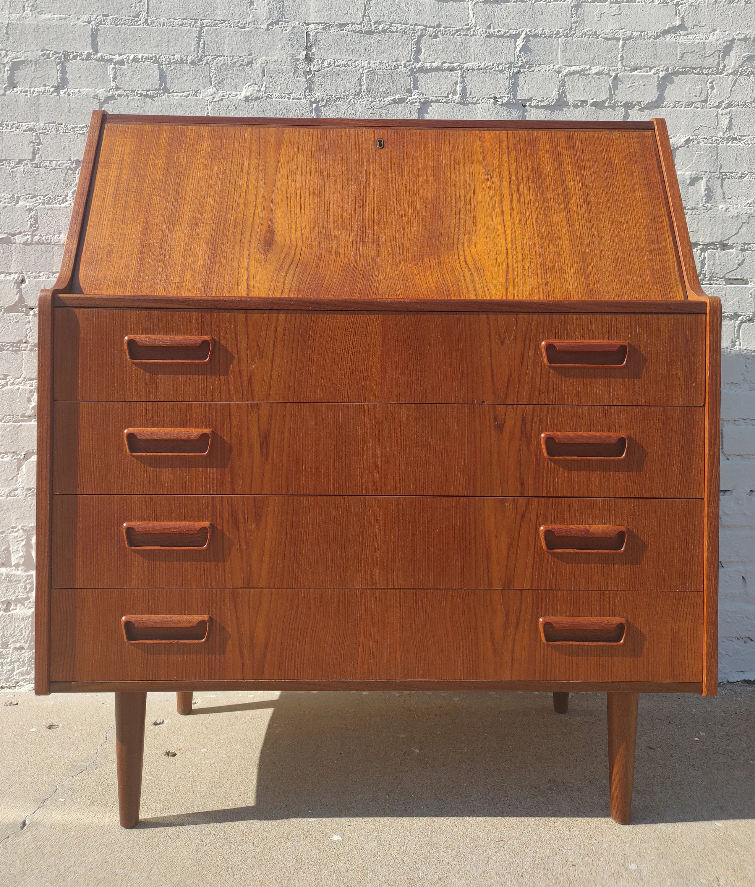 Mid Century Modern Scandinavian Teak Secretary