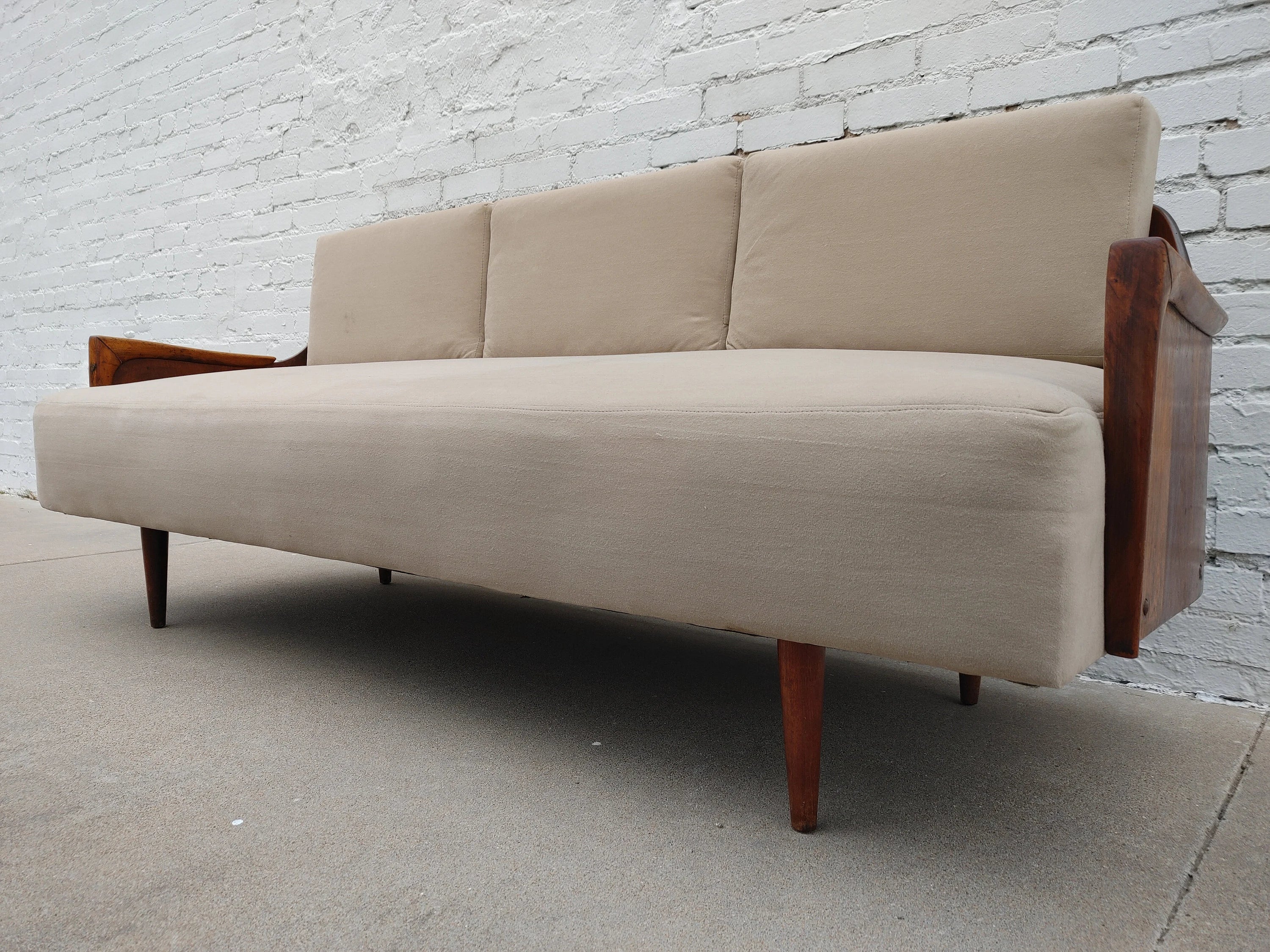 Mid Century Modern Danish Inspired Bentwood Sofa