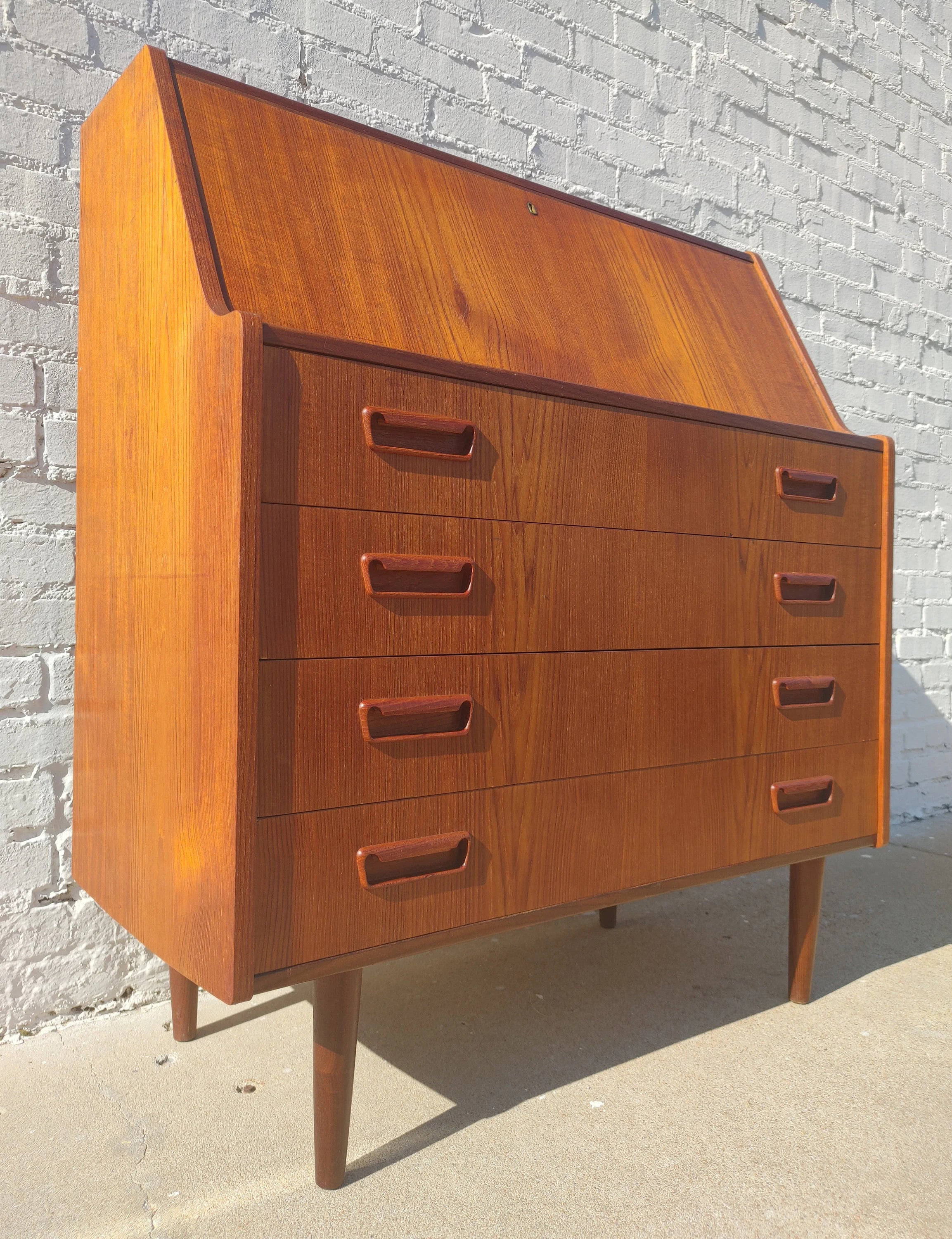 Mid Century Modern Scandinavian Teak Secretary