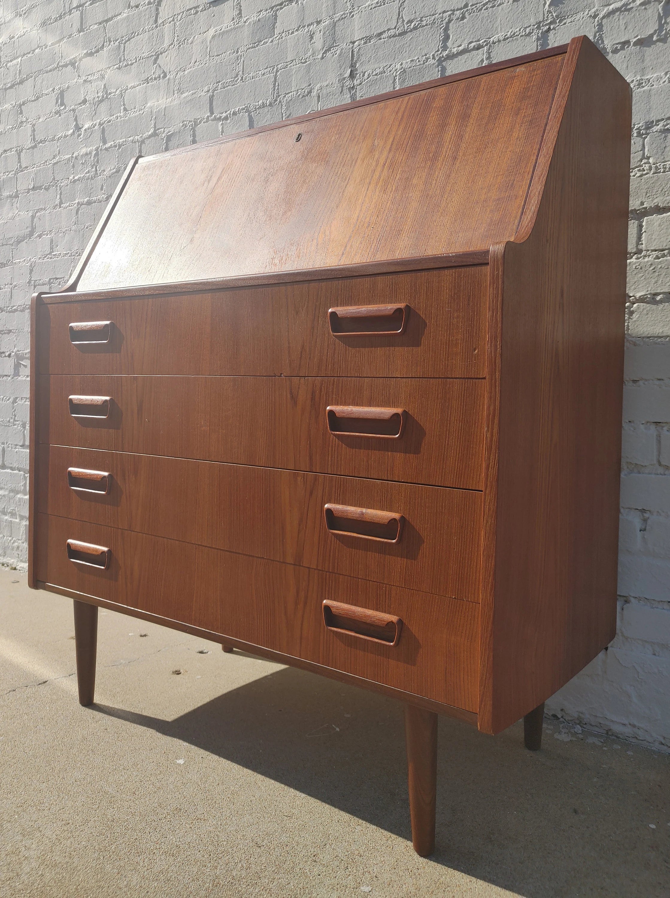 Mid Century Modern Scandinavian Teak Secretary