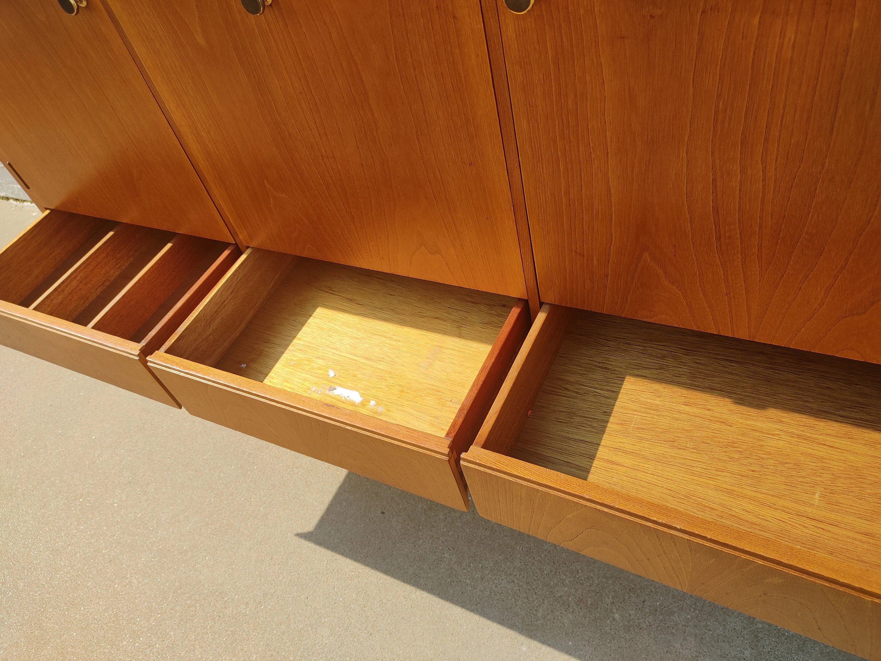 Mid Century Modern Danish Inspired Teak and Oak Cabinet