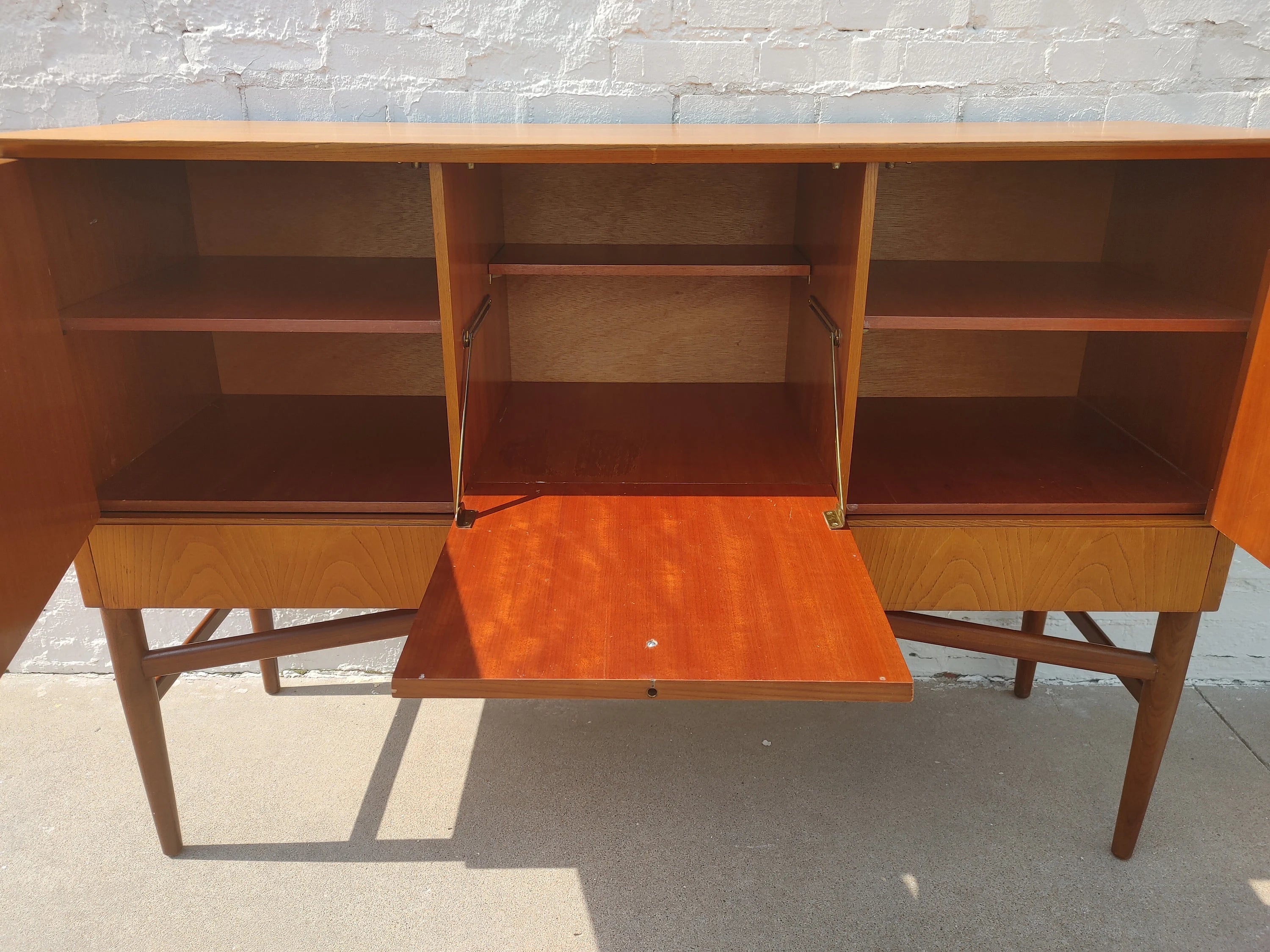Mid Century Modern Danish Inspired Teak and Oak Cabinet