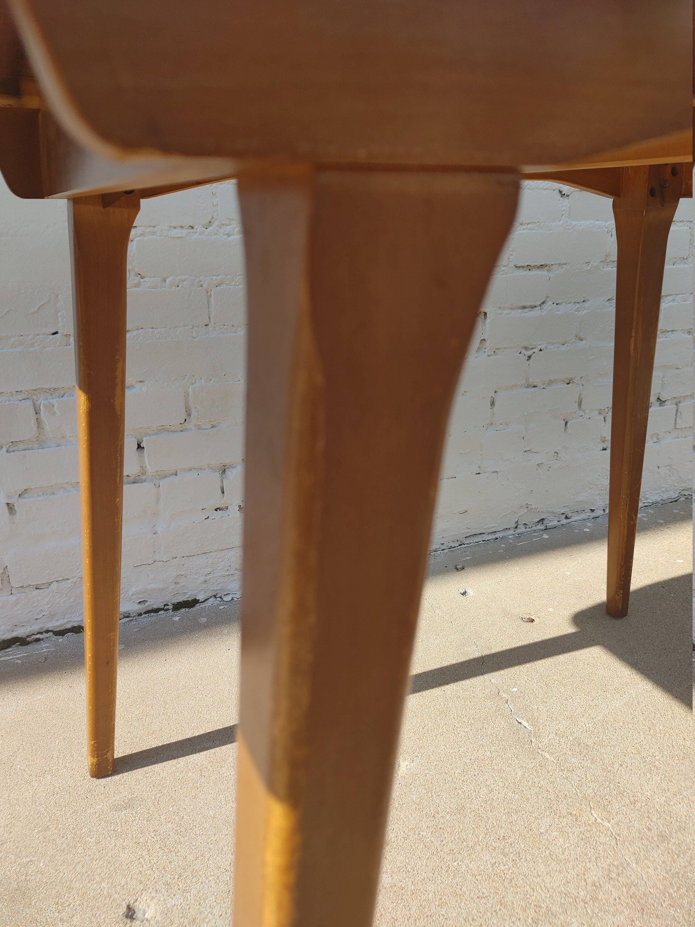 Mid Century Modern Teak Dining Table with Insert