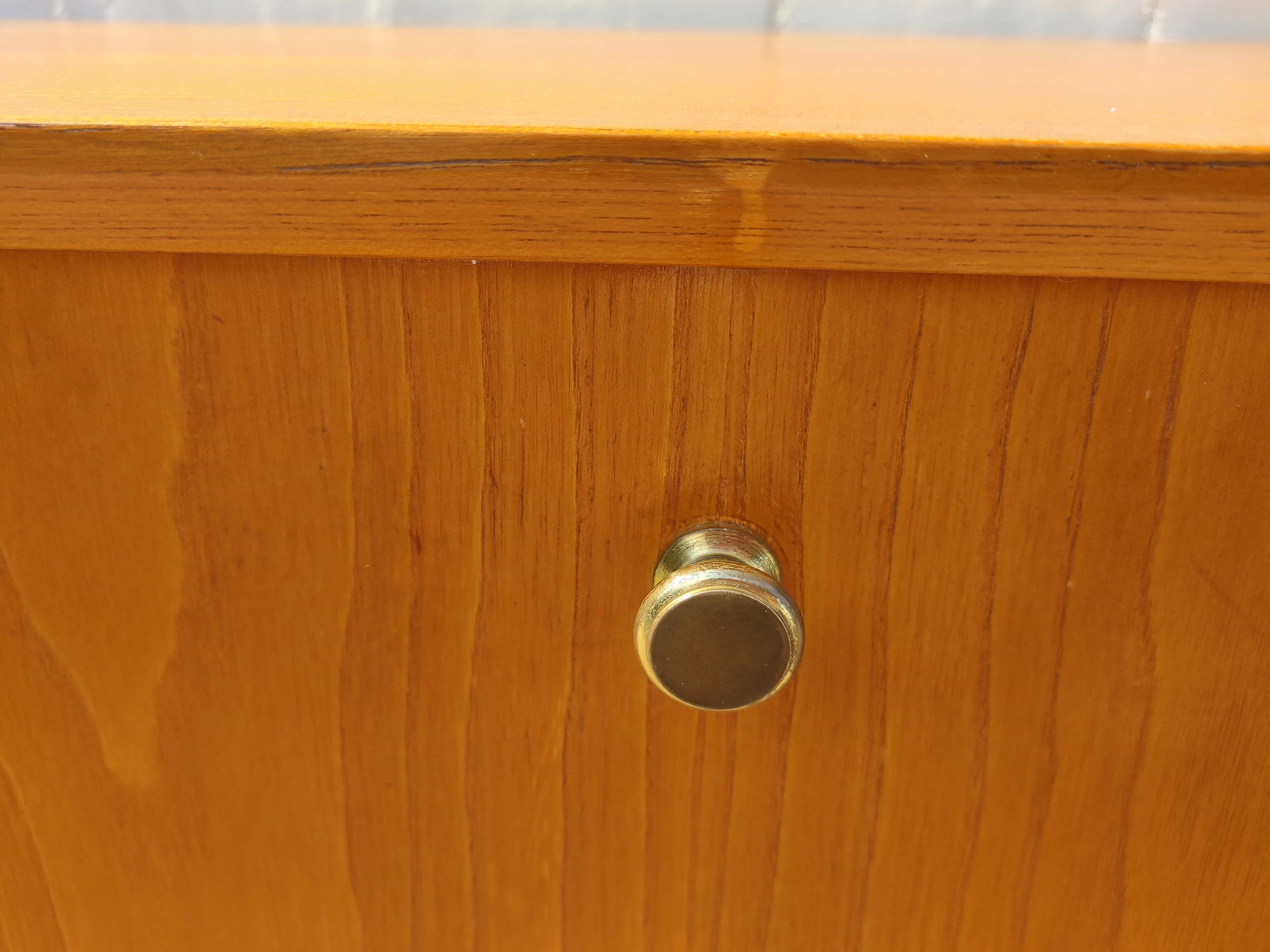 Mid Century Modern Danish Inspired Teak and Oak Cabinet