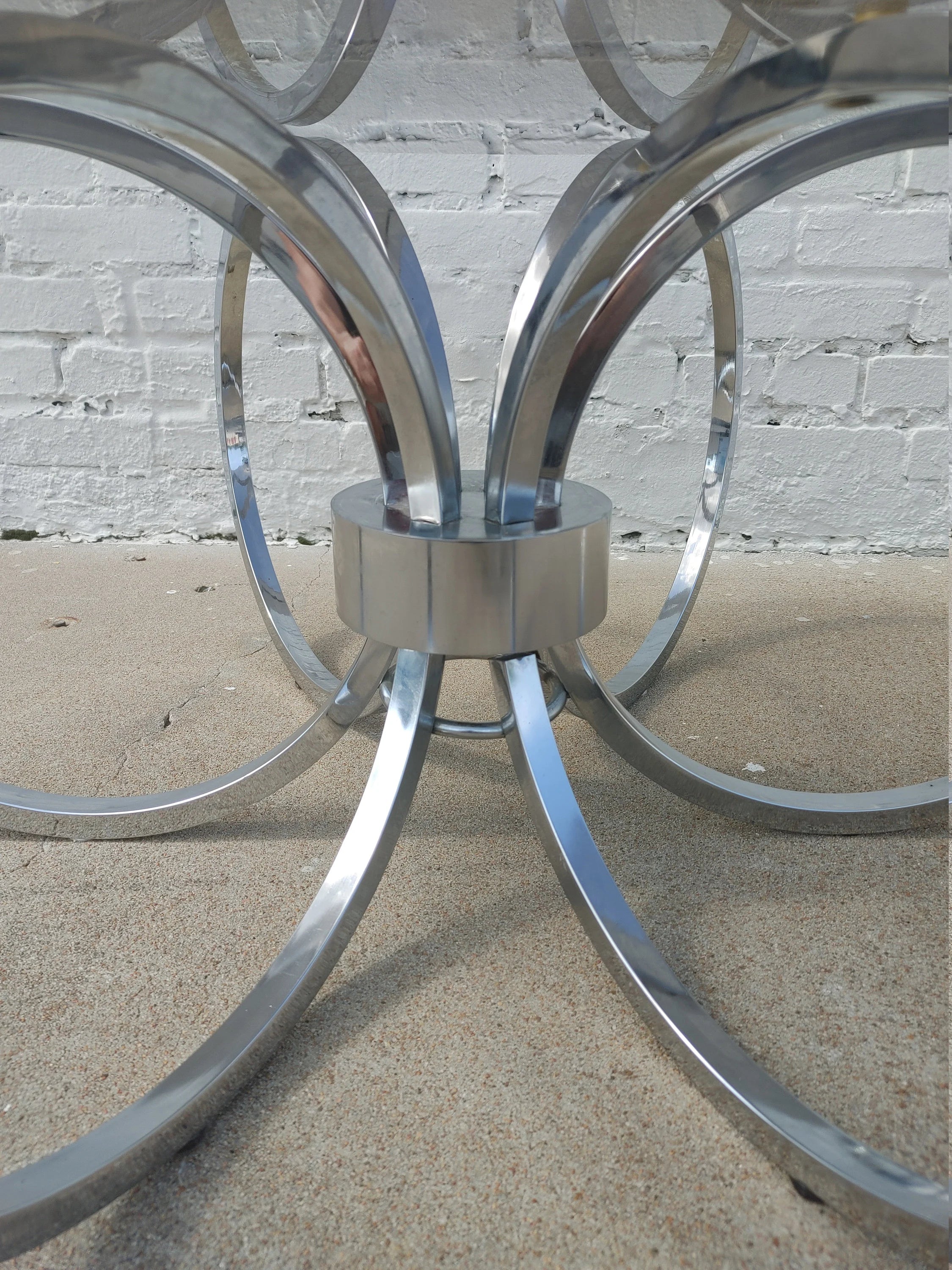 Mid Century Modern DIA Chrome and Glass Coffee Table