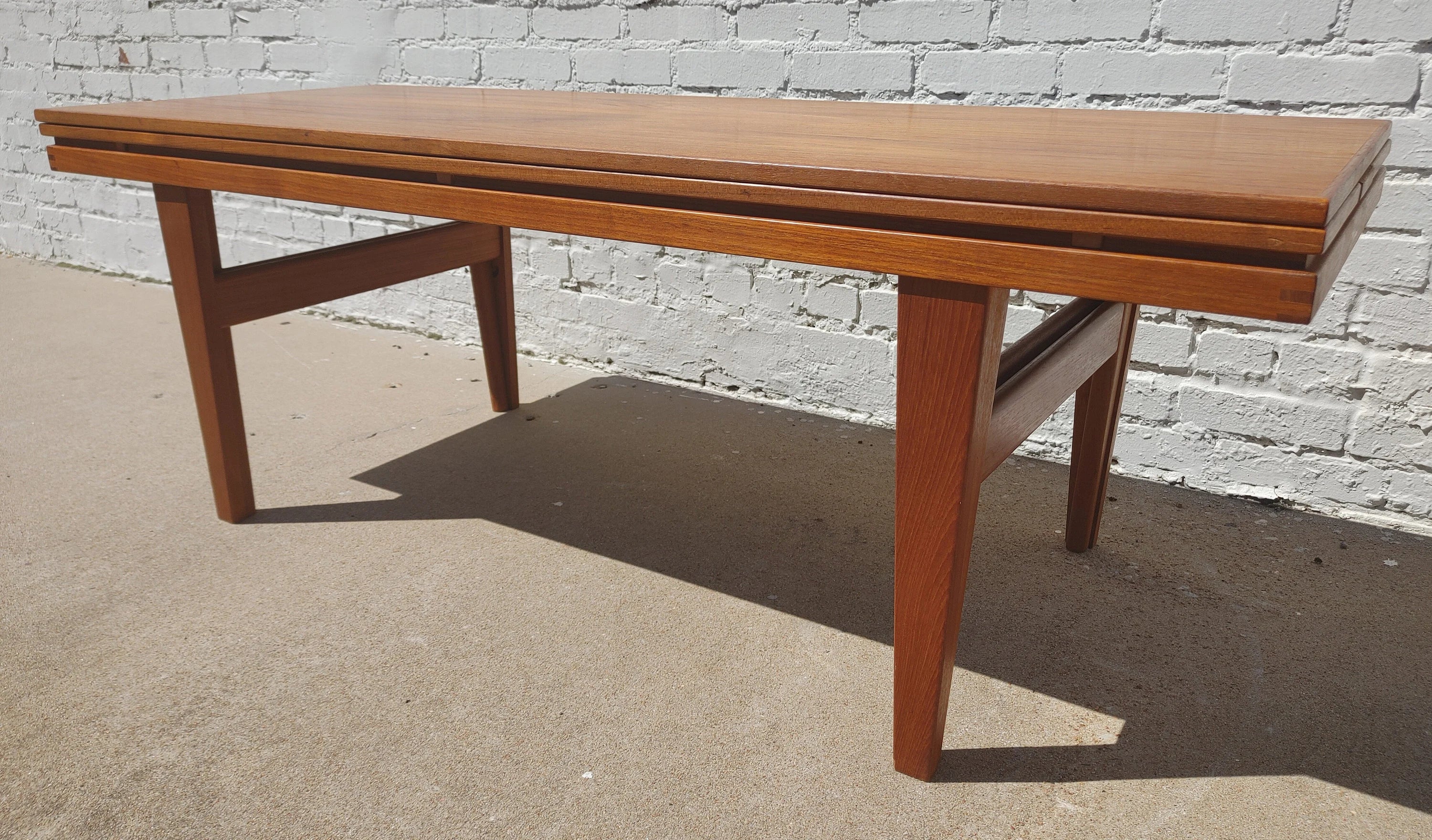 Mid Century Danish Modern Escalator Coffee Table by Trioh