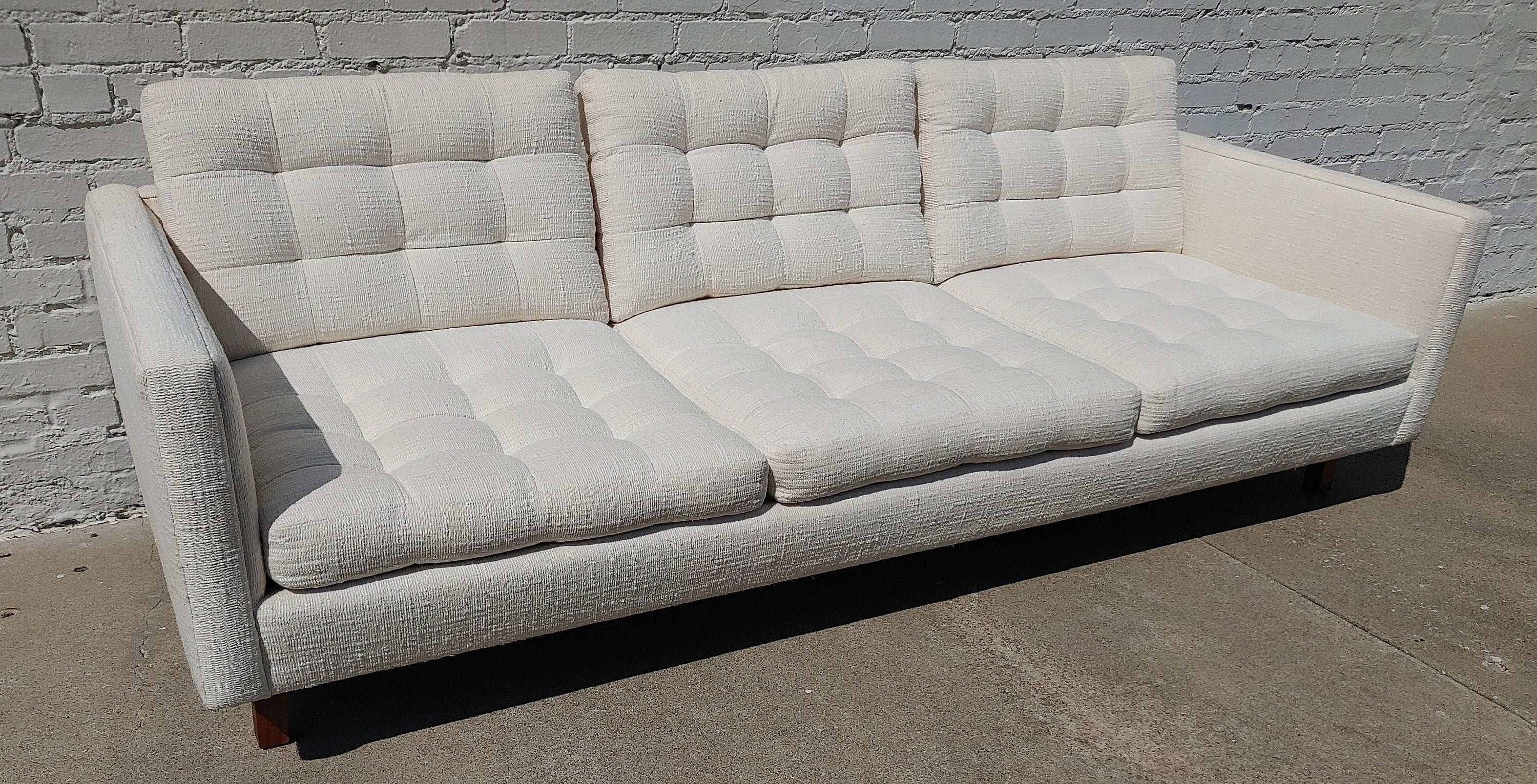 Mid Century Danish Modern Tufted Sofa