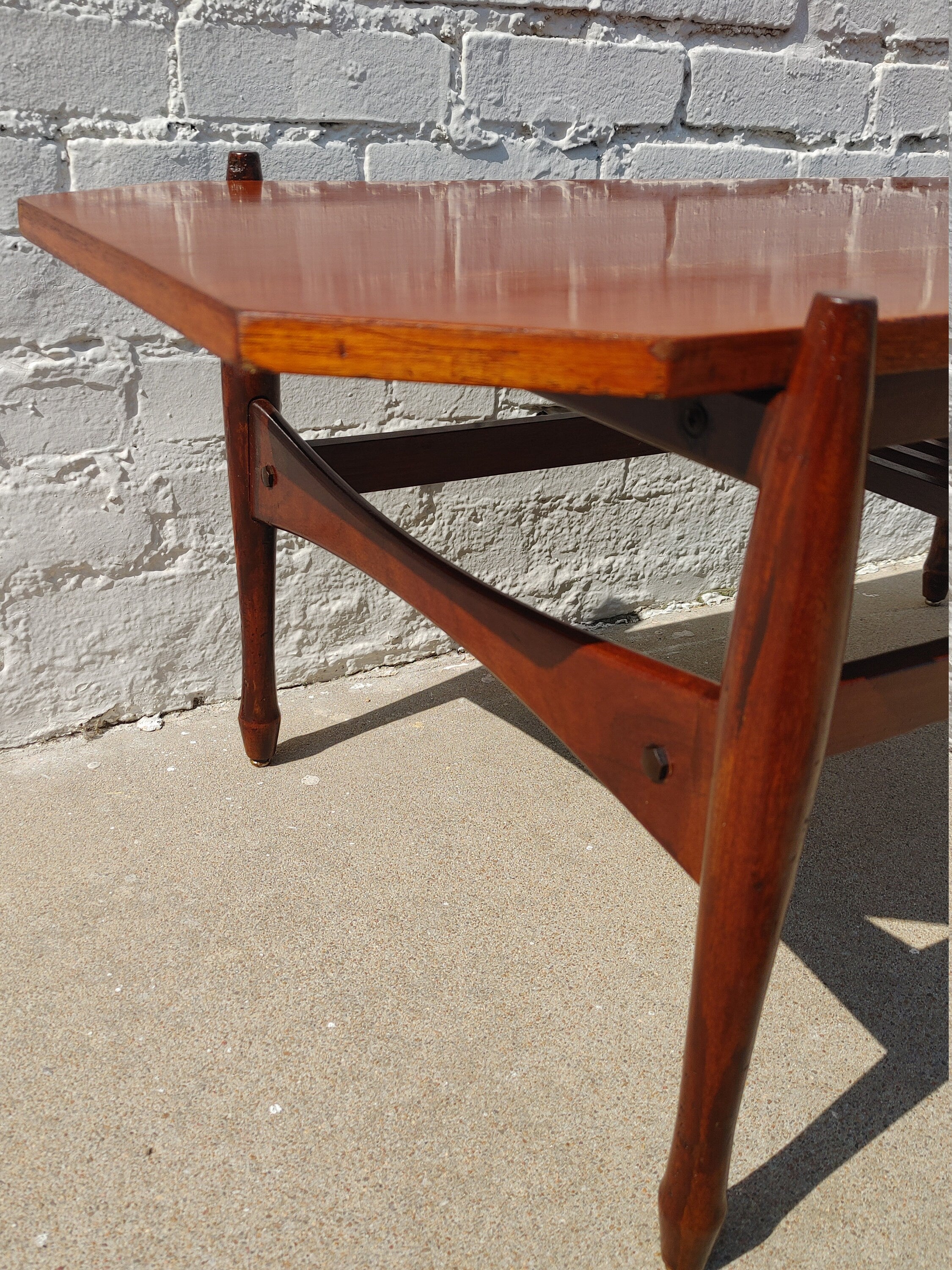 Mid Century Modern Italian Teak Dining Table