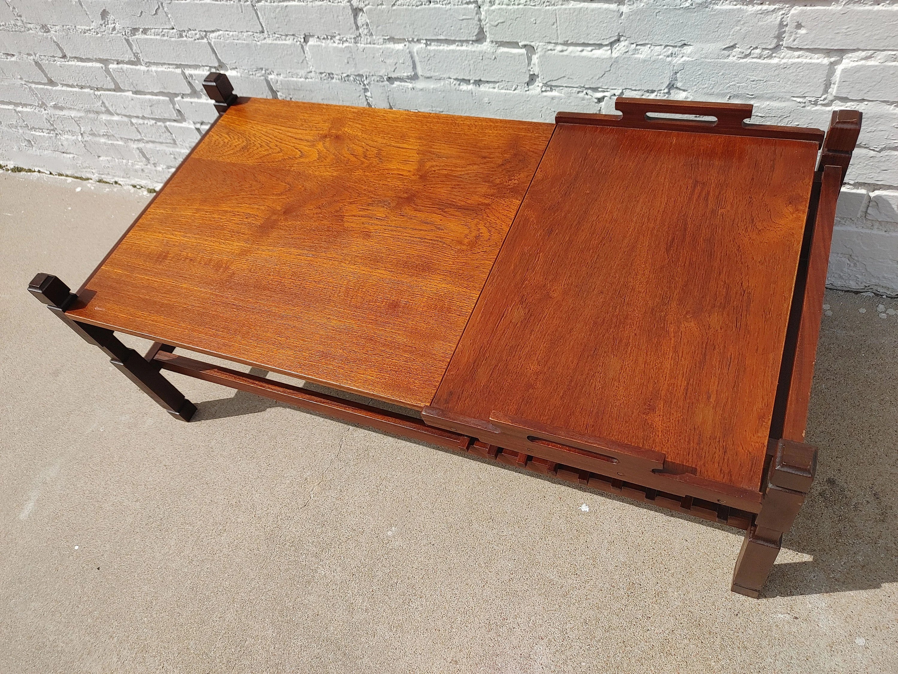 Mid Century Modern Italian Modern Teak Coffee Table