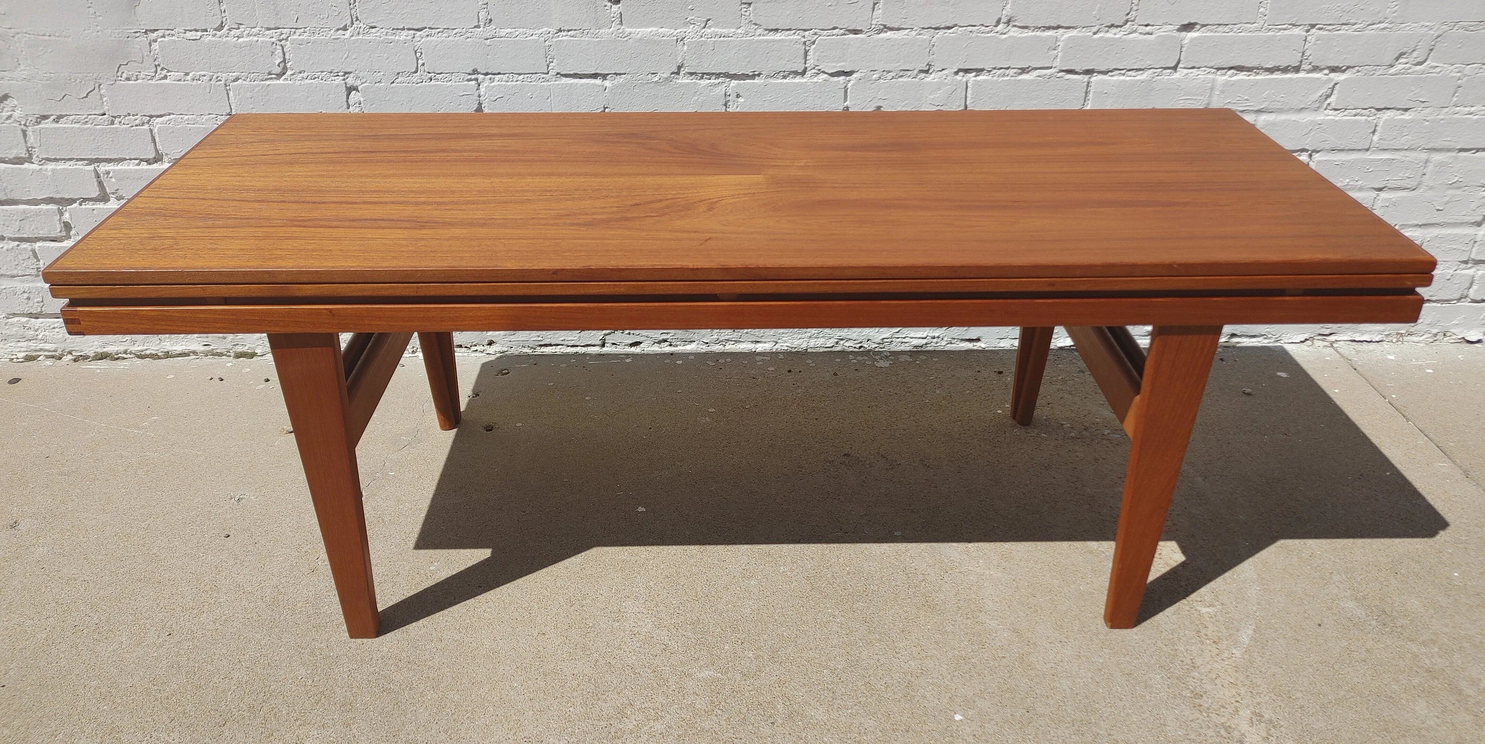 Mid Century Danish Modern Escalator Coffee Table by Trioh