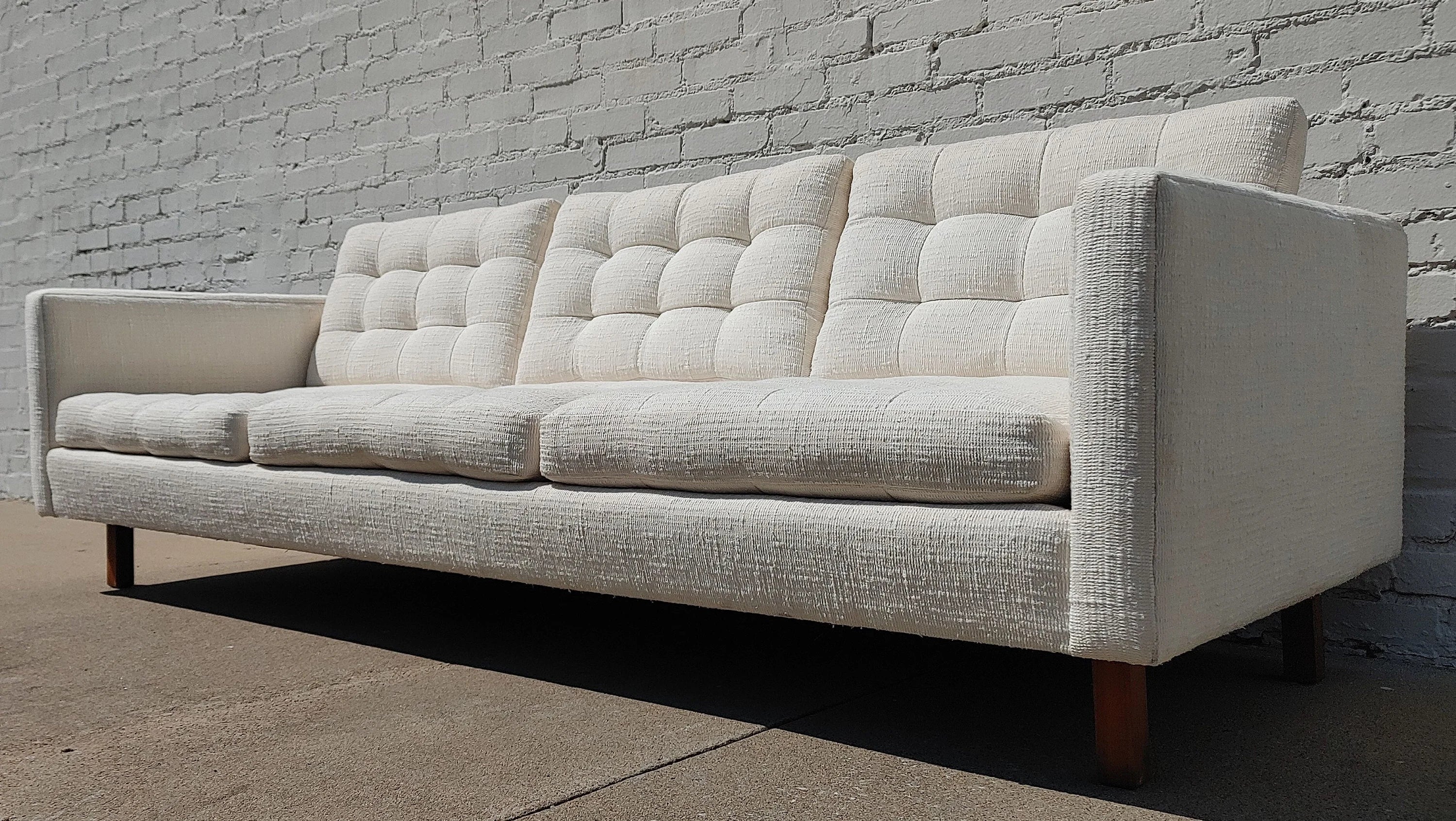 Mid Century Danish Modern Tufted Sofa