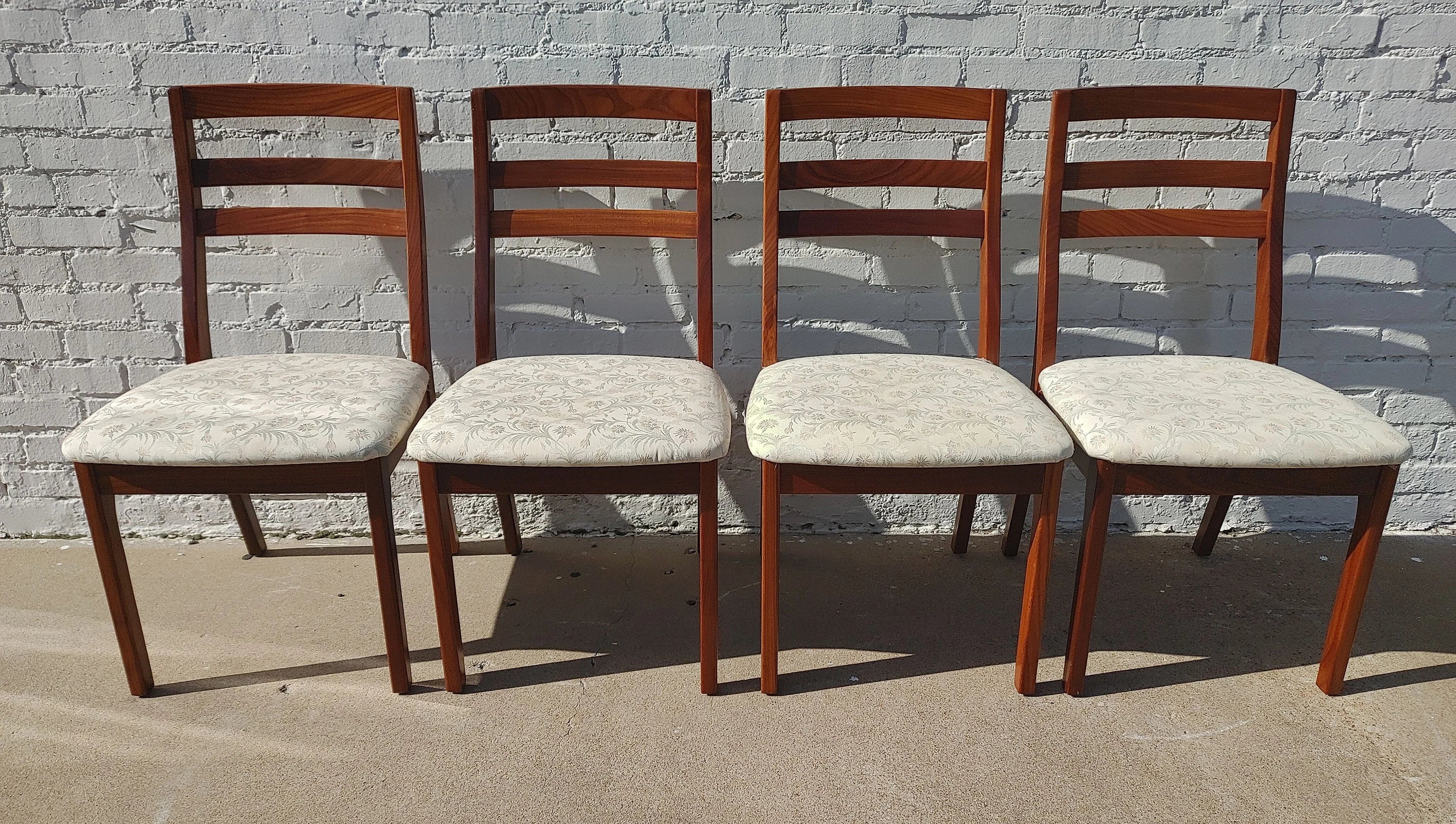 Mid Century Modern Teak English Dining Chairs