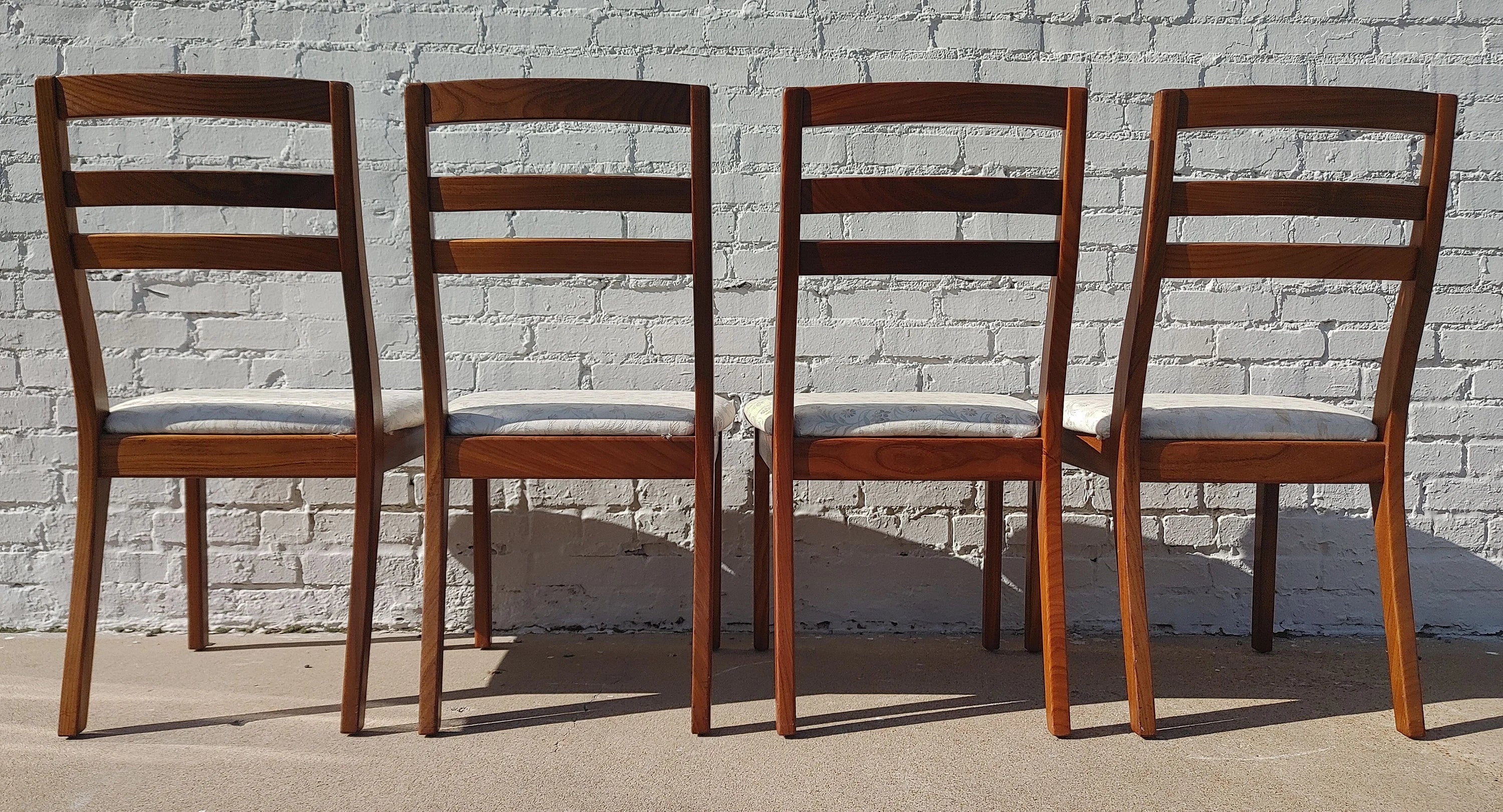Mid Century Modern Teak English Dining Chairs