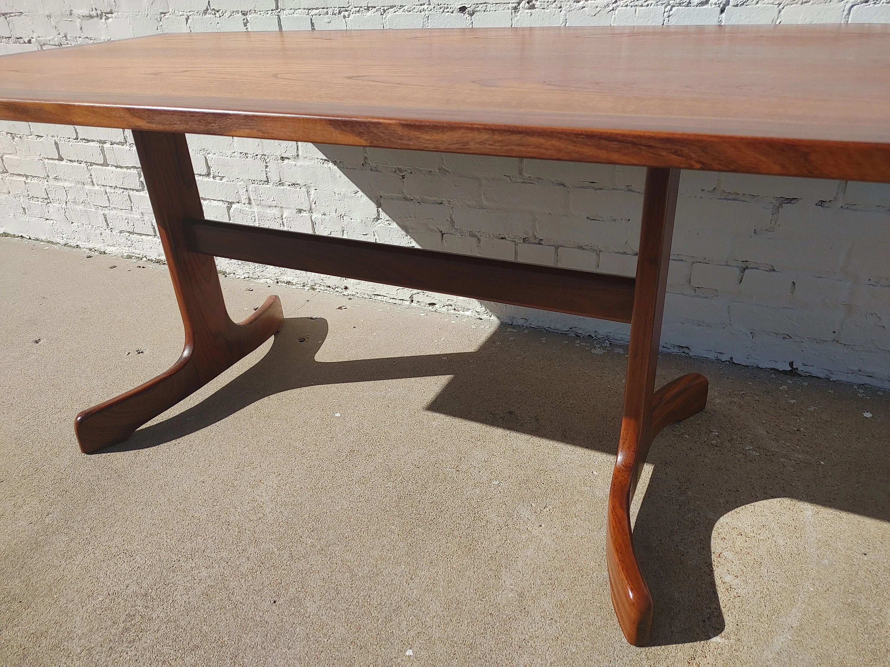 Mid Century English Modern Teak Dining Table