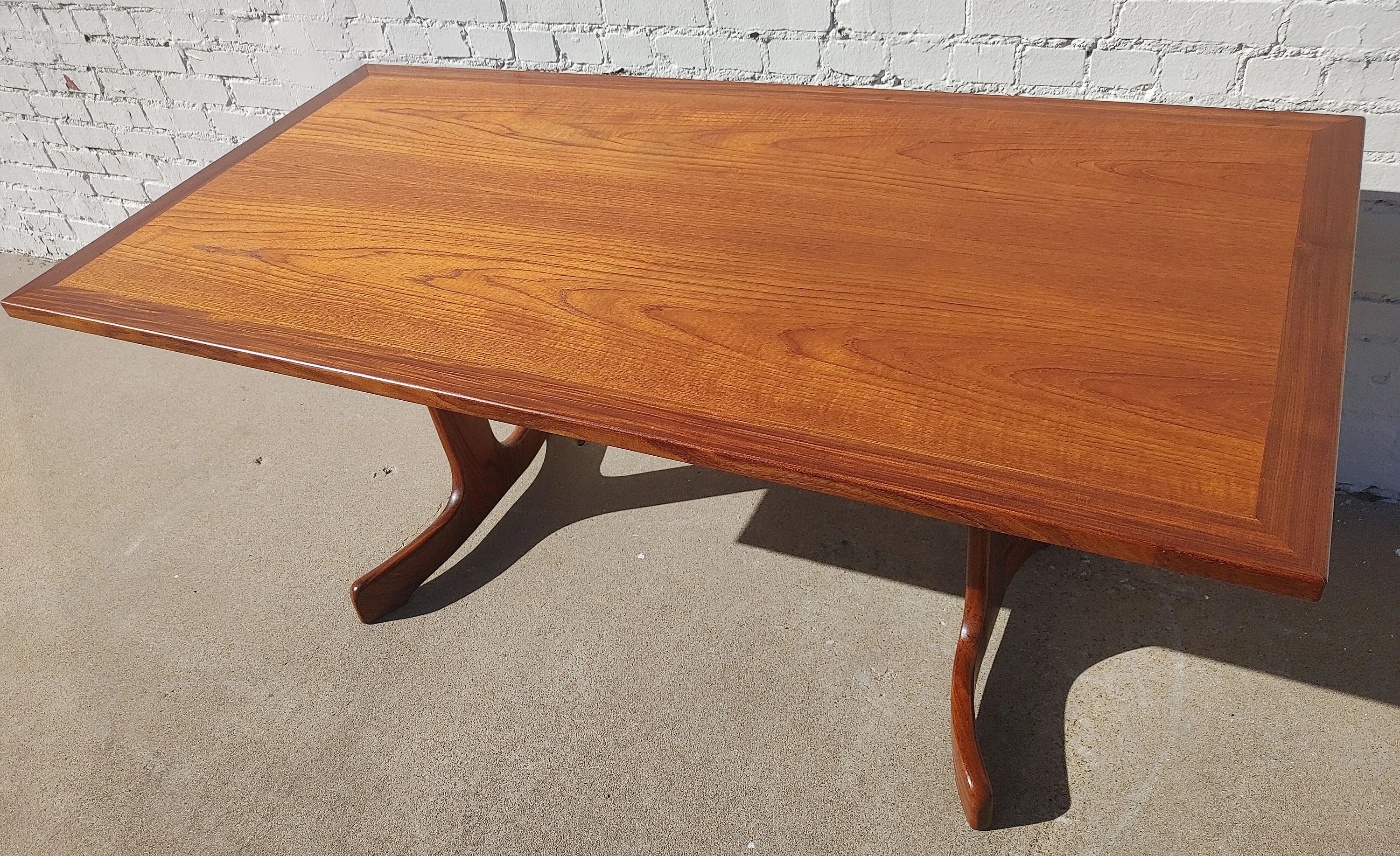 Mid Century English Modern Teak Dining Table