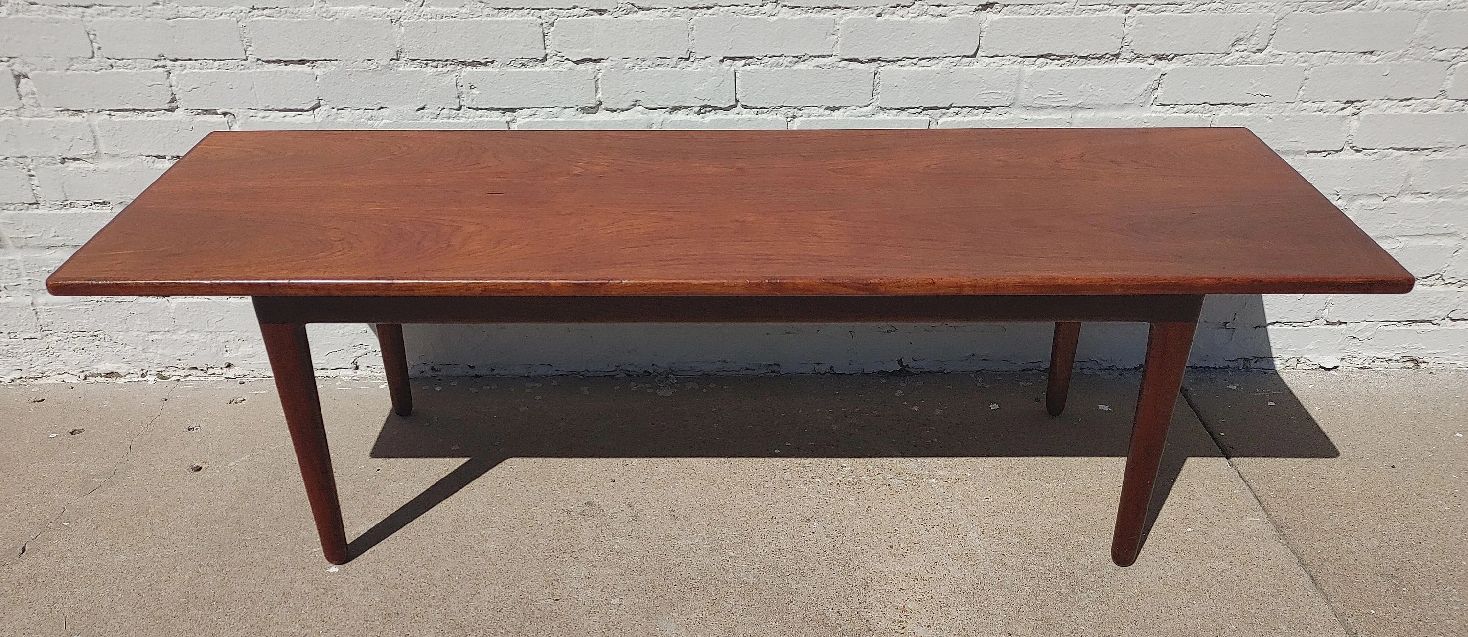 Mid Century Danish Modern Teak Elevating Coffee Table