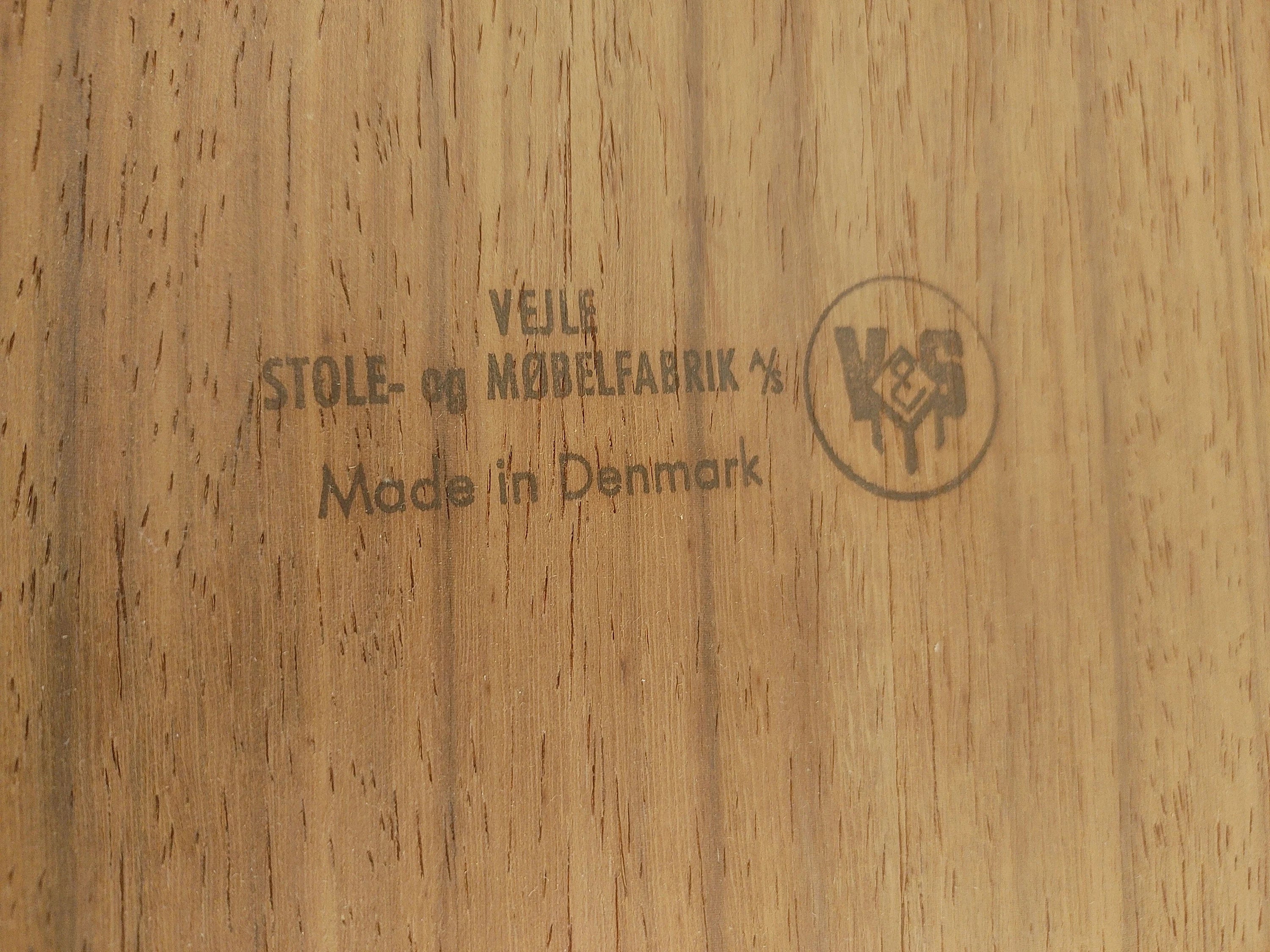 Mid Century Danish Modern Teak Coffee Table by Velje Stole