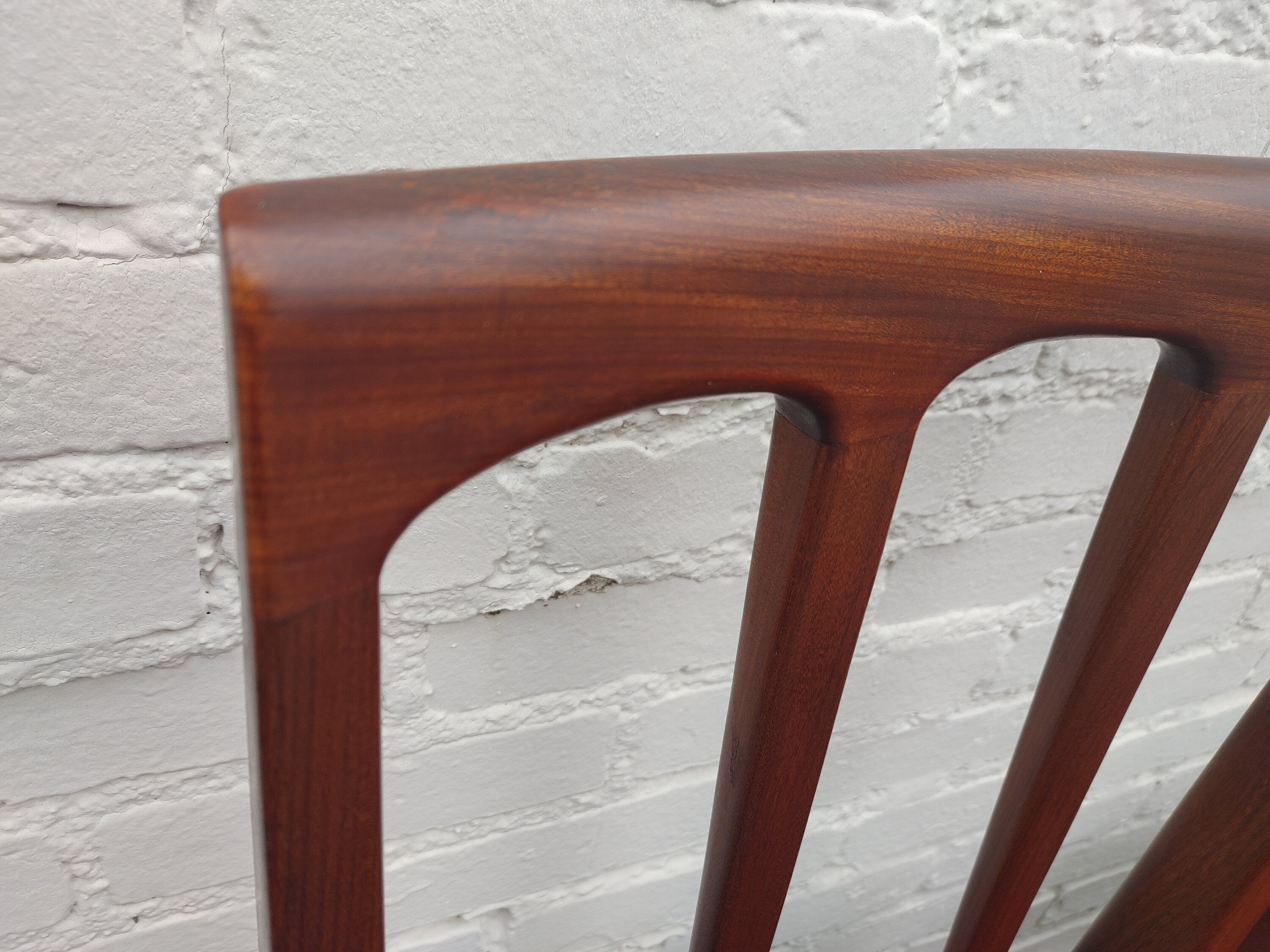 Mid Century English Modern Solid Teak Dining Chairs by Younger