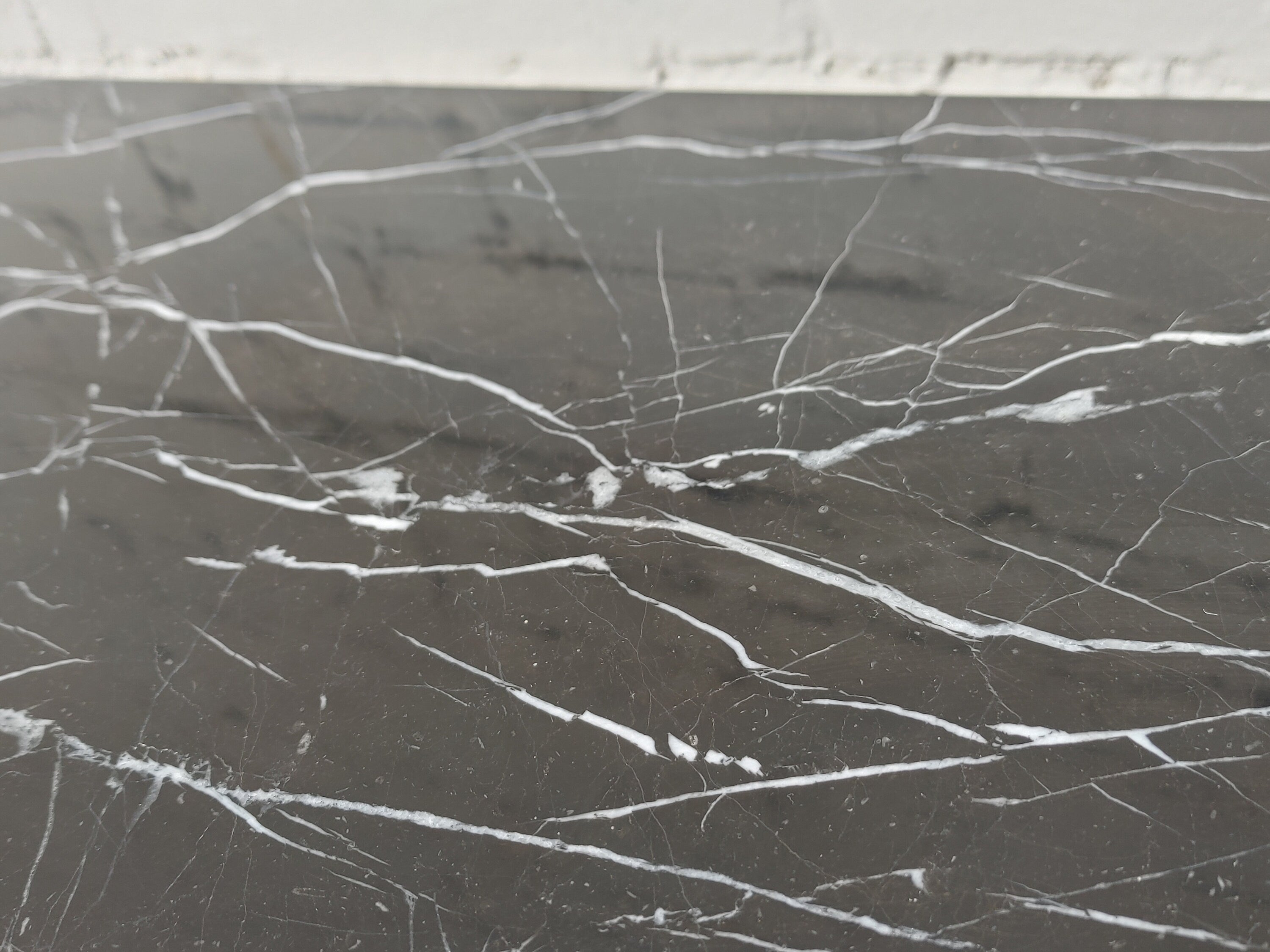 Mid Century Modern Marble and Iron Table