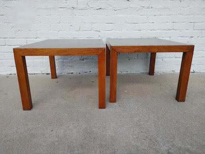 Mid Century Modern Lane Walnut Side Tables