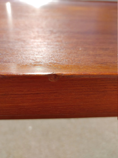 Mid Century Danish Modern Solid Teak Coffee Table by Seffle
