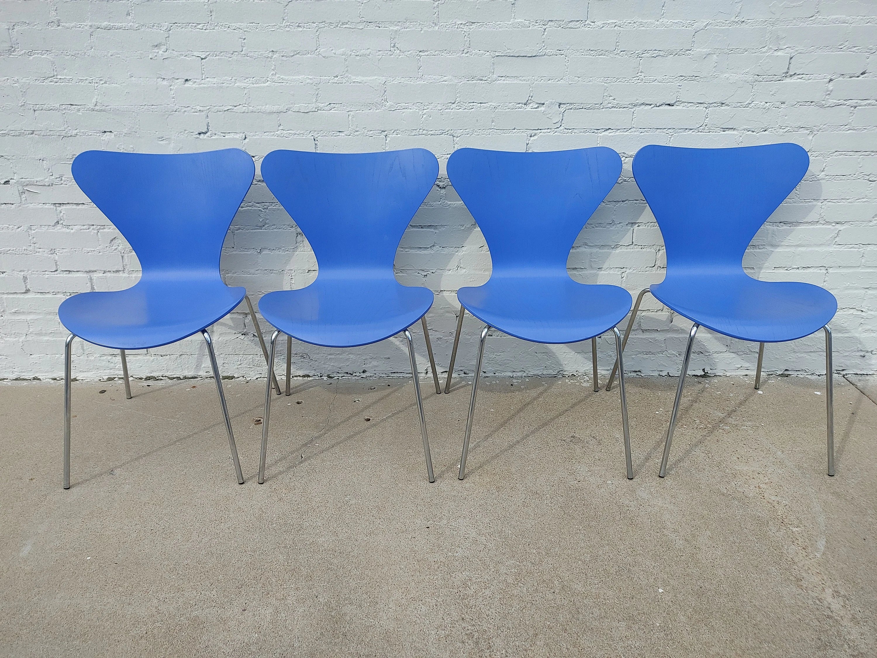 Mid Century Danish Modern Fritz Hansen Series 7 Chairs