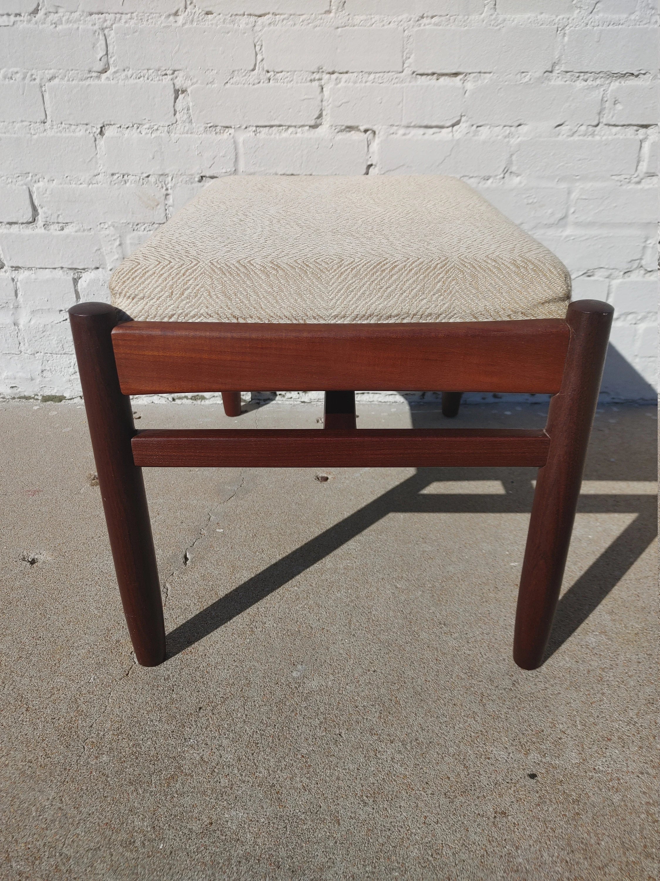 Mid Century English Modern Teak Stool