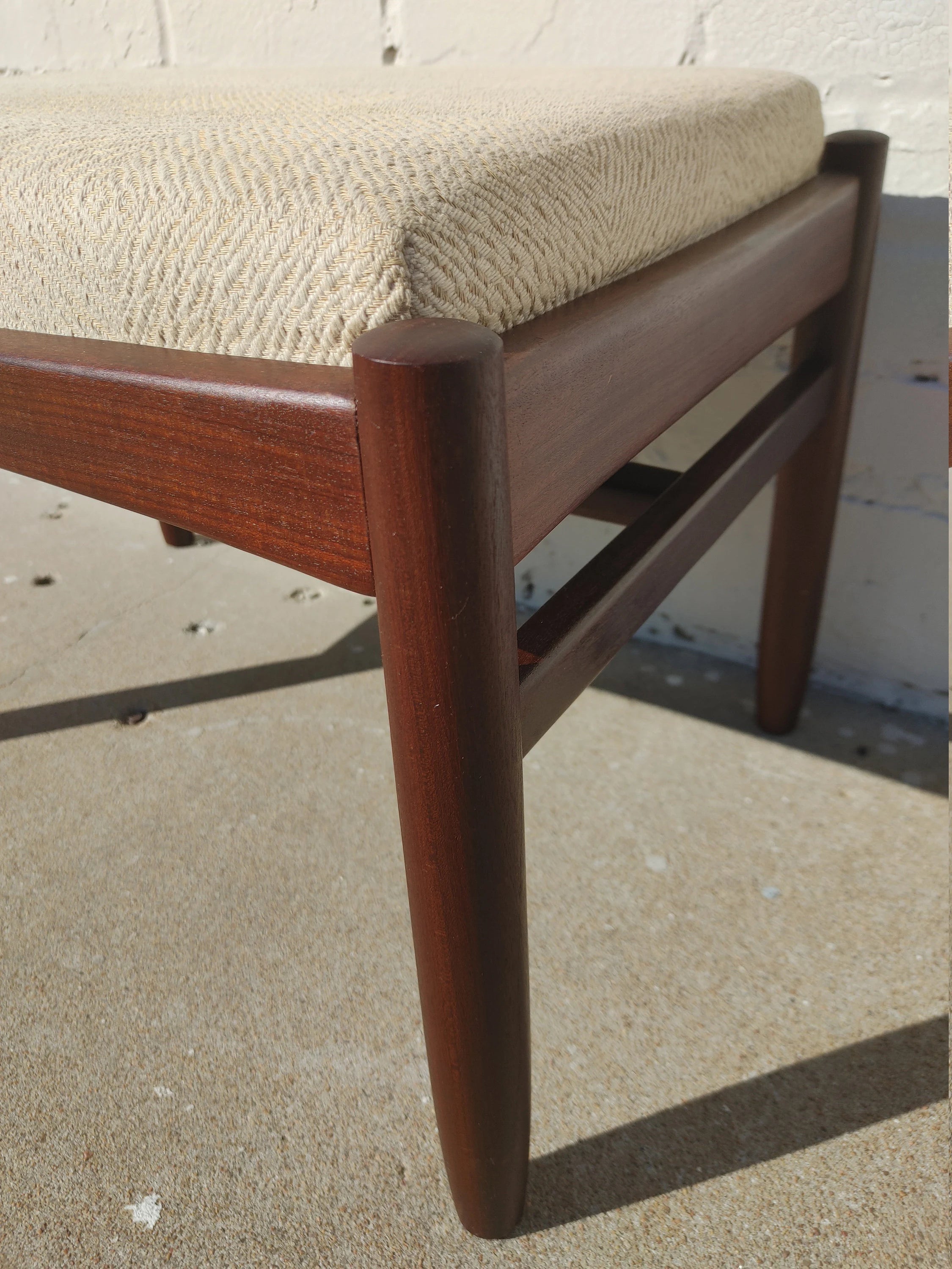 Mid Century English Modern Teak Stool