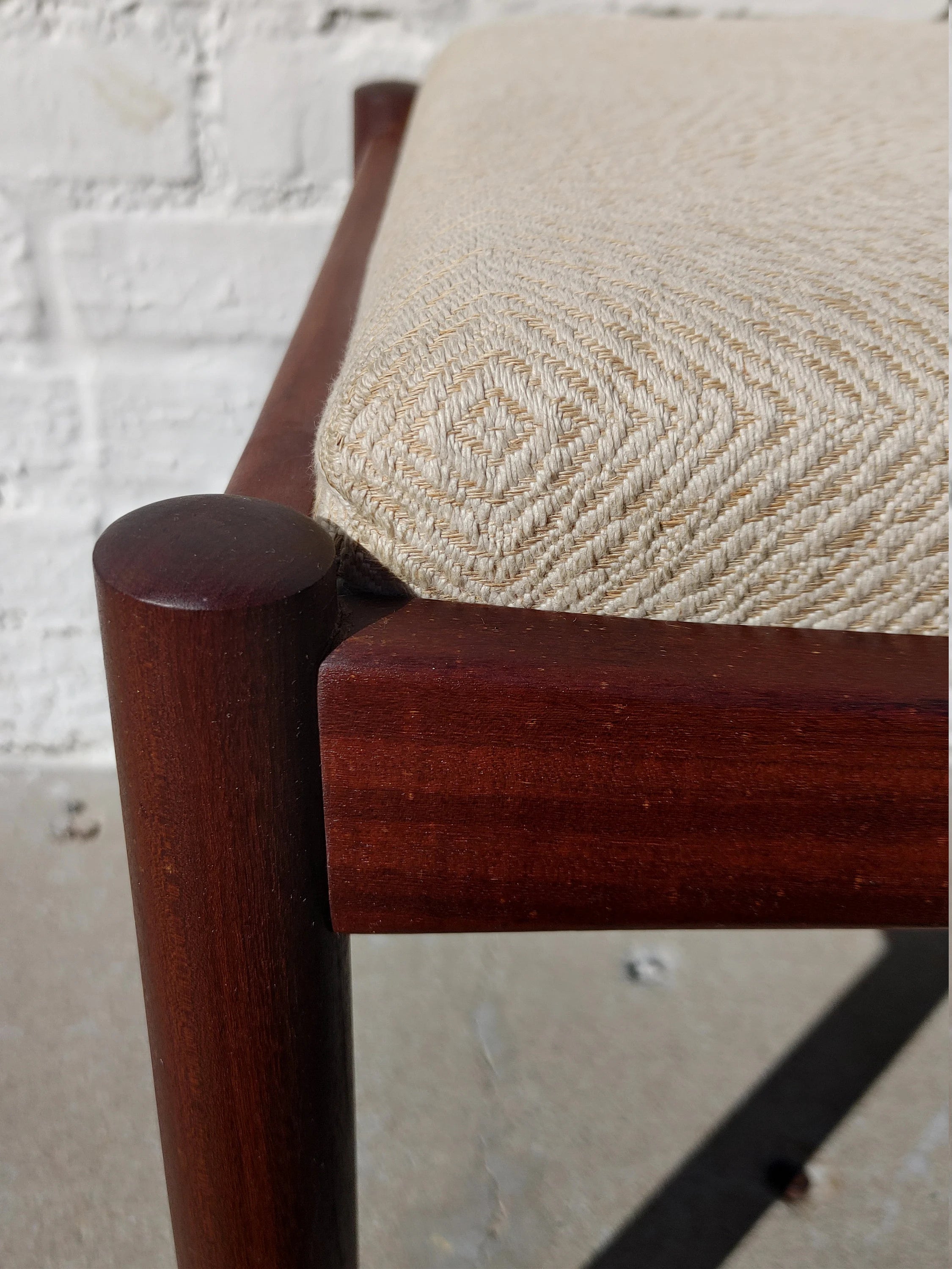 Mid Century English Modern Teak Stool