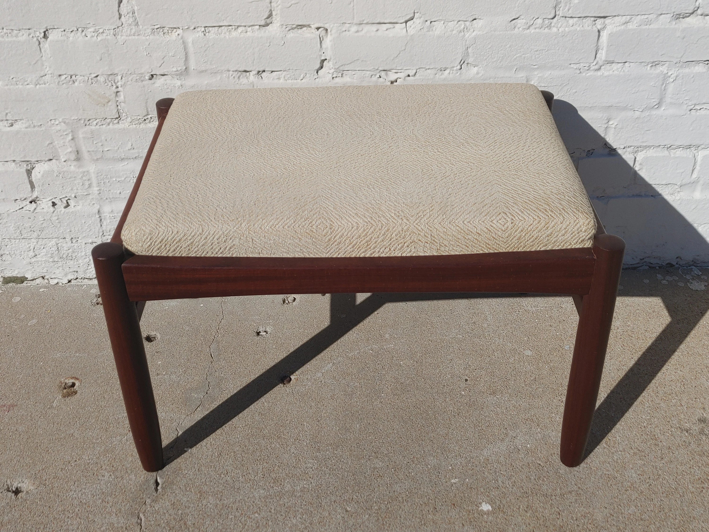 Mid Century English Modern Teak Stool