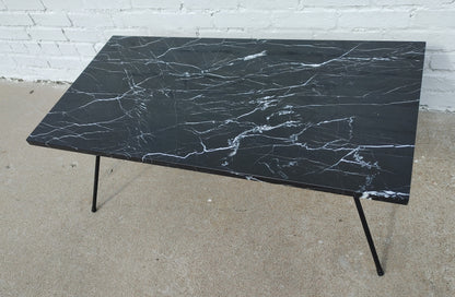 Mid Century Modern Marble and Iron Table