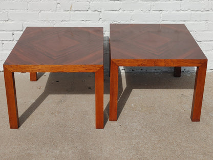 Mid Century Modern Lane Walnut Side Tables
