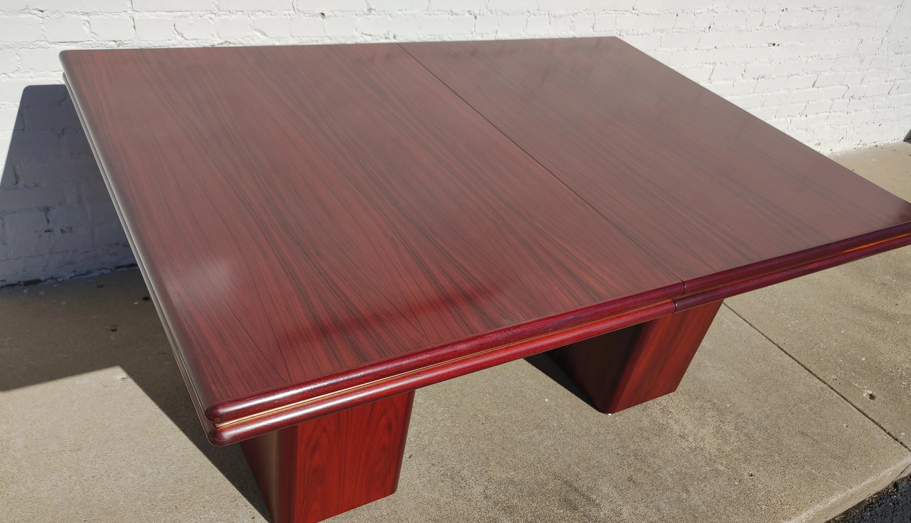 Mid Century Danish Modern Rosewood Dining Table by Sannemann