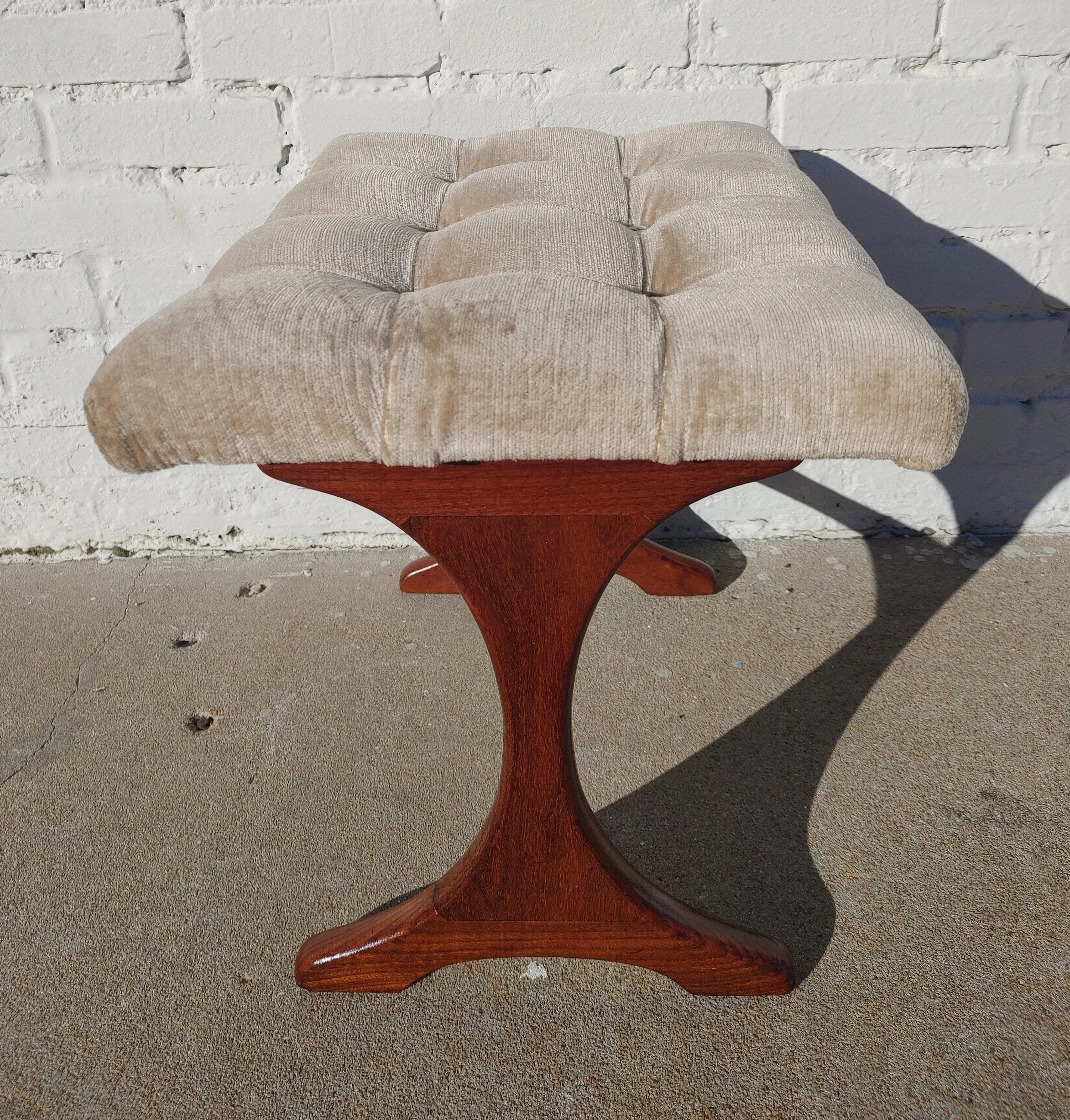 Mid Century English Modern Teak Stool