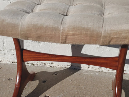 Mid Century English Modern Teak Stool