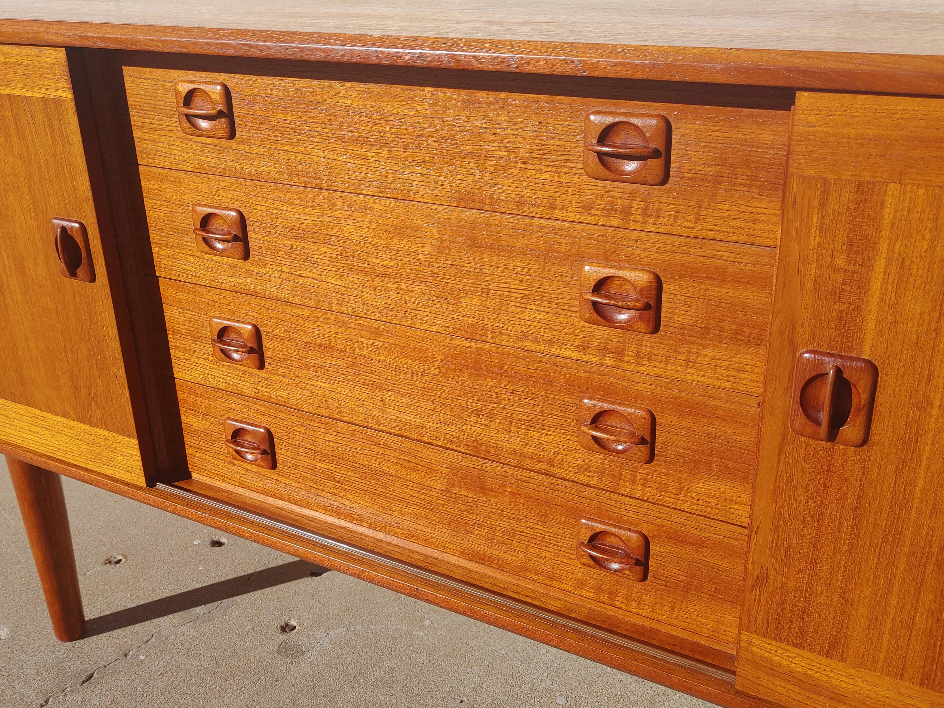 Mid Century Danish Modern Teak Credenza