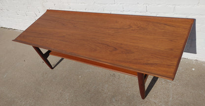 Mid Century Danish Modern Teak Coffee Table