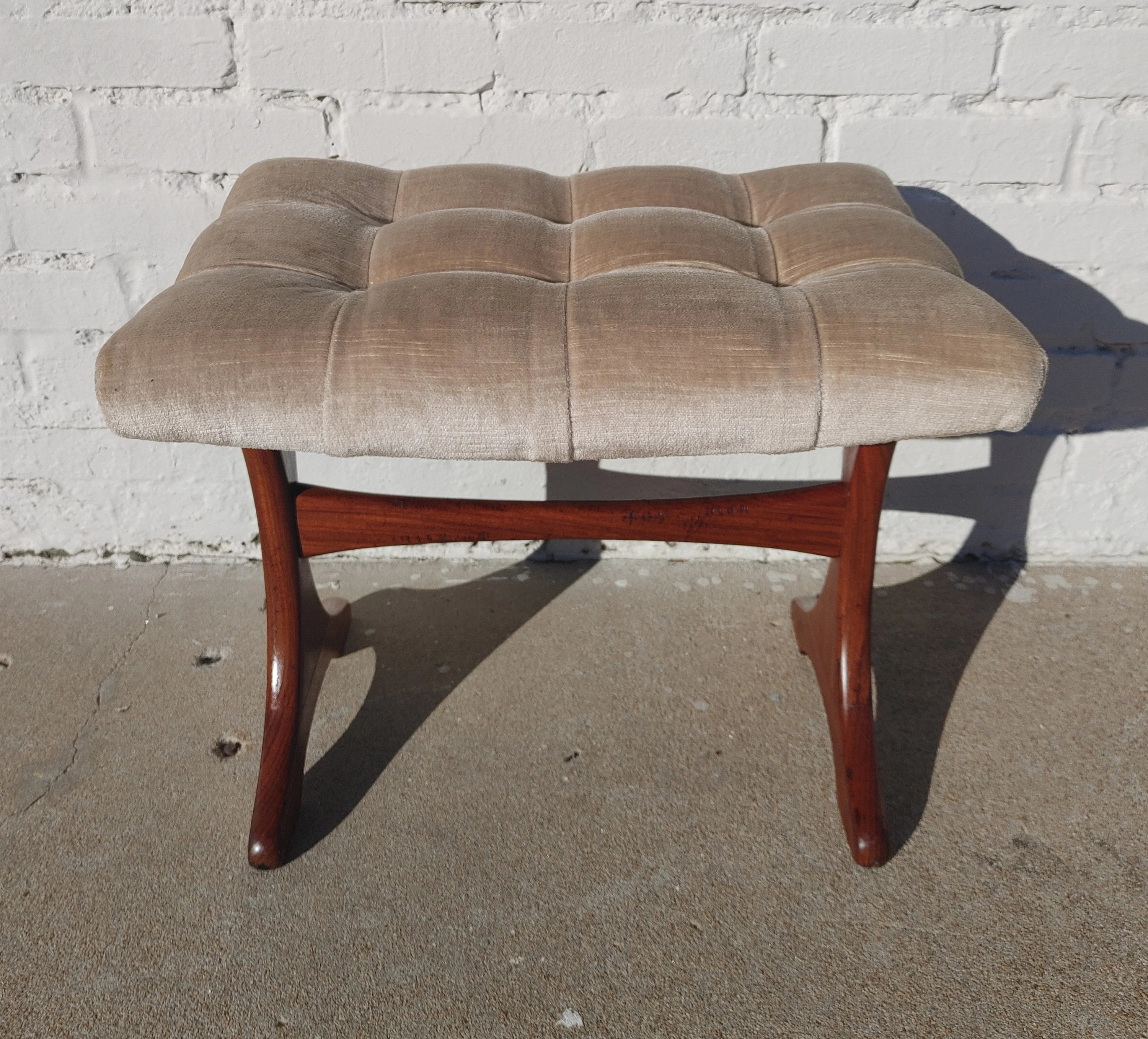 Mid Century English Modern Teak Stool