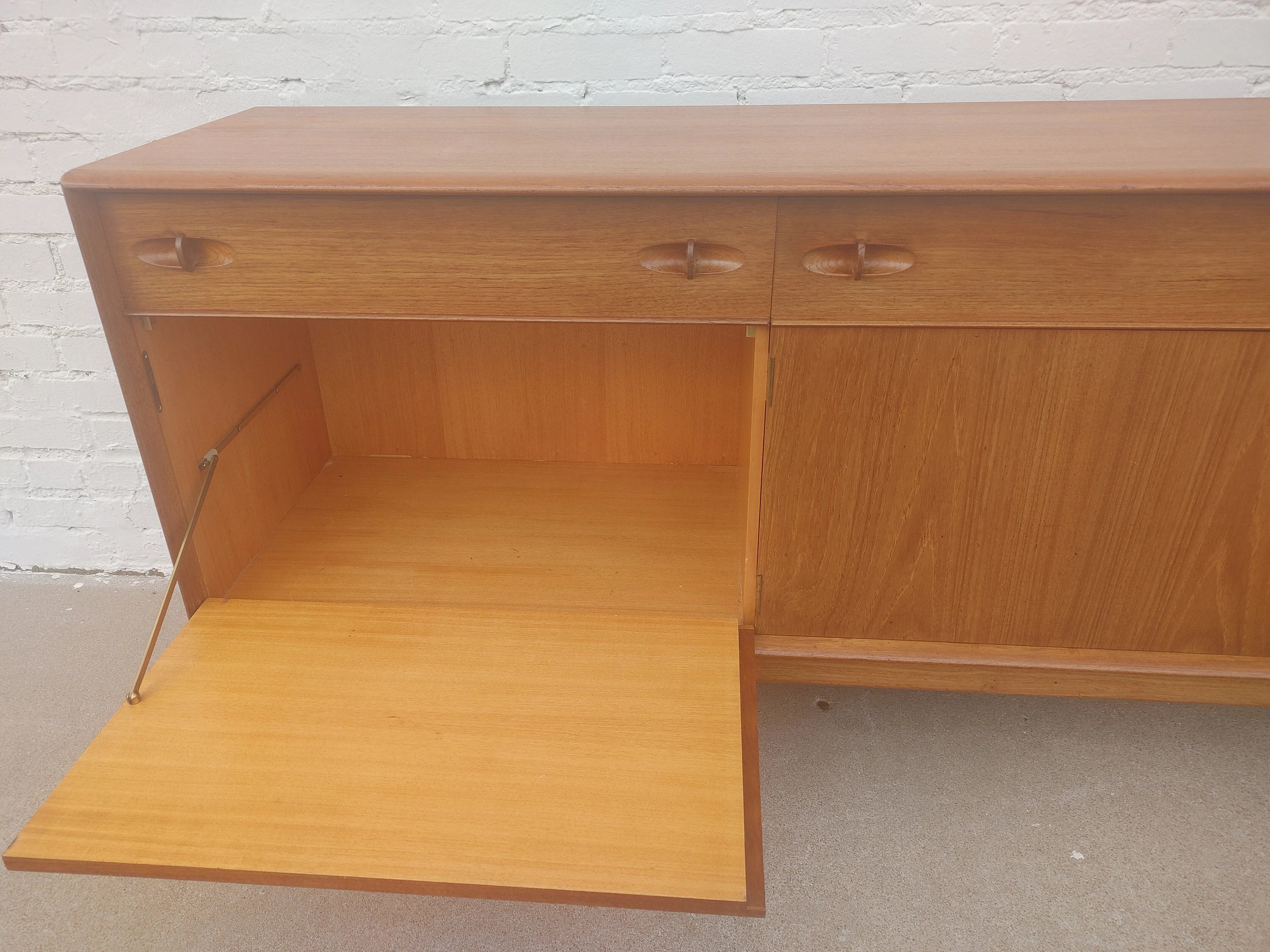 Mid Century English Modern Teak Sideboard