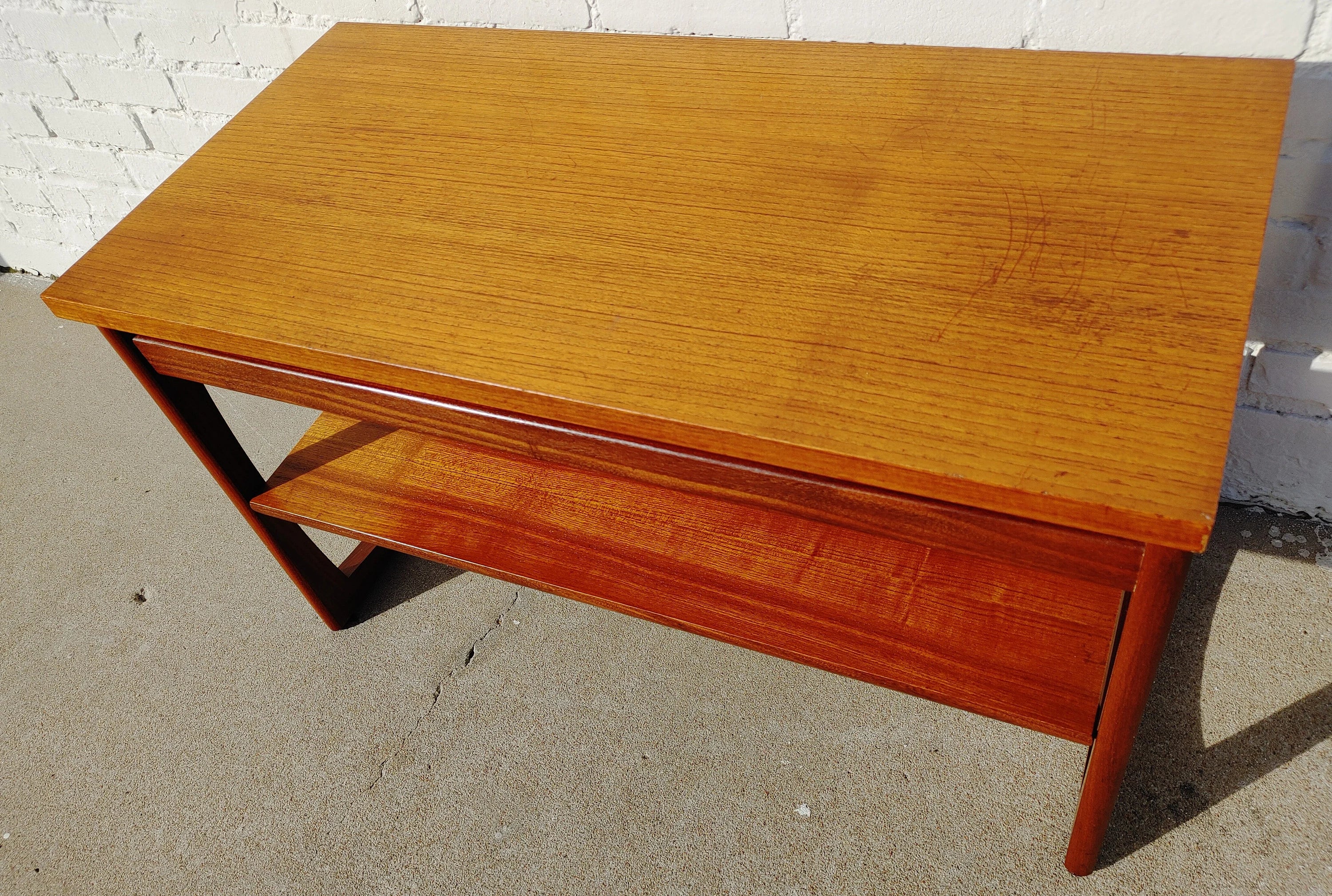 Mid Century English Modern Teak Coffee Table