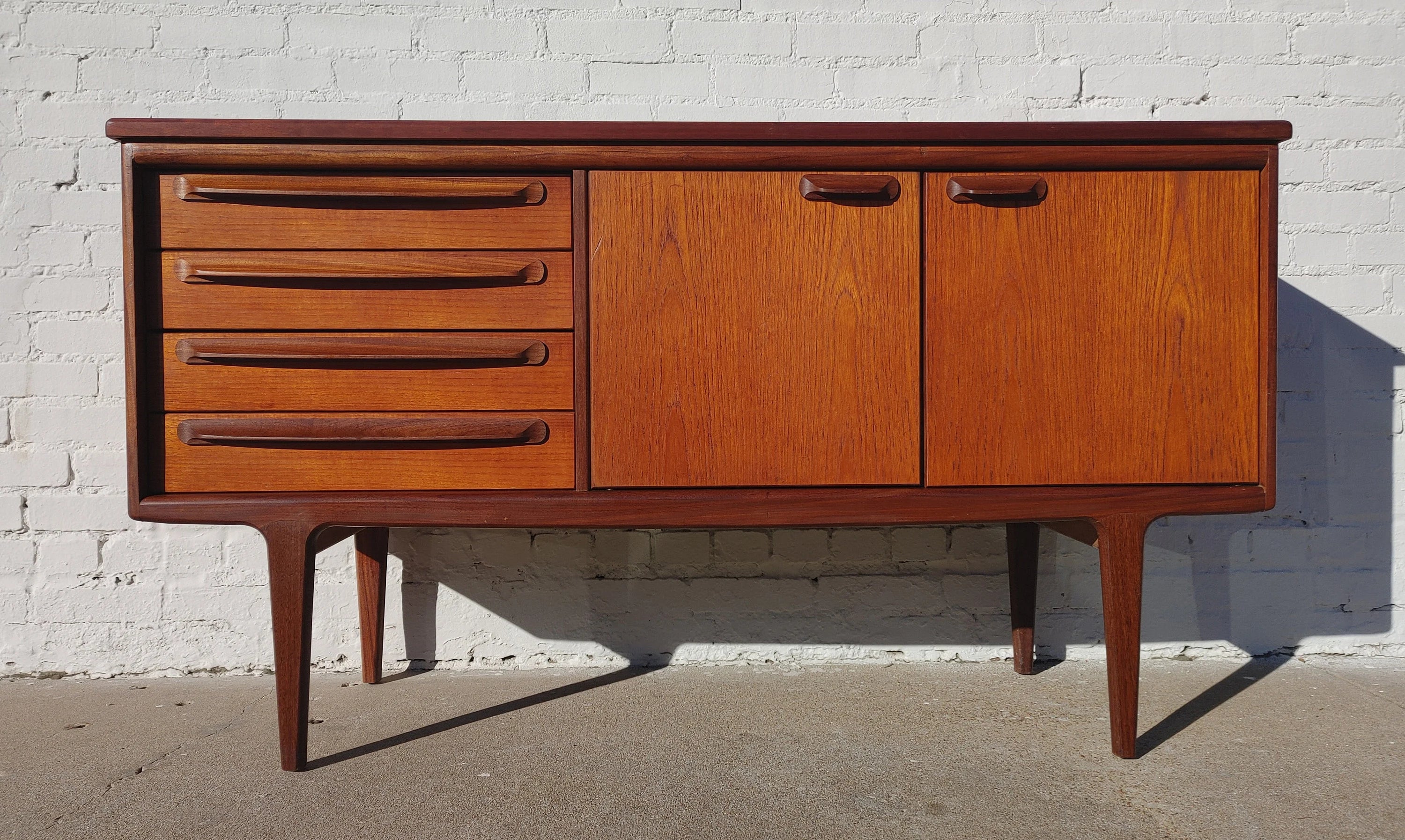 Mid Century English Modern Teak Buffet by Younger